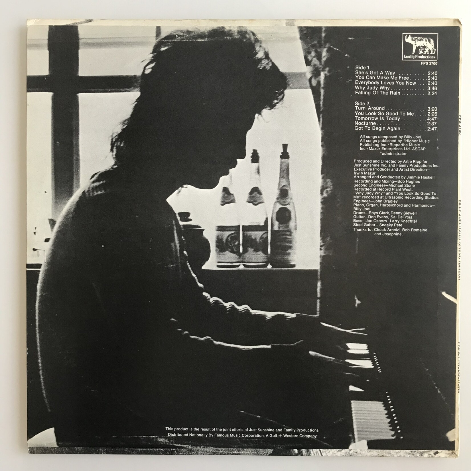 Billy Joel - Cold Spring Harbor - Vinyl LP (USED)