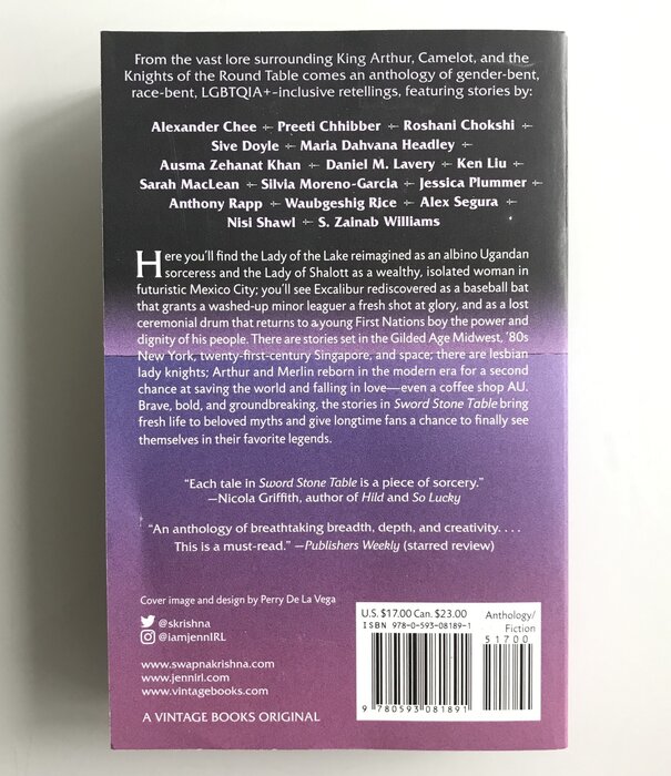 Swapna Krishna, Jenn Northington (editors) - Sword Stone Table: Old Legends, New Voices - Paperback (USED)