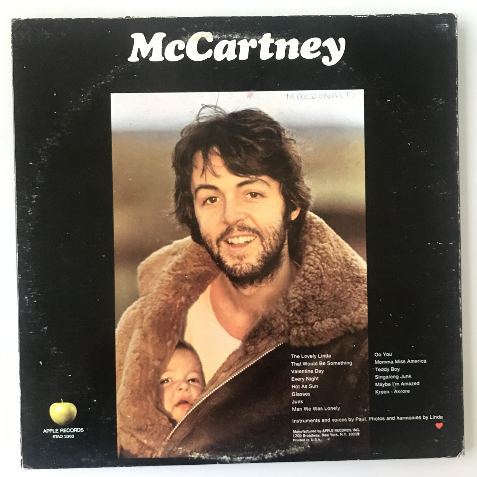 Paul McCartney - McCartney - Vinyl LP (USED)