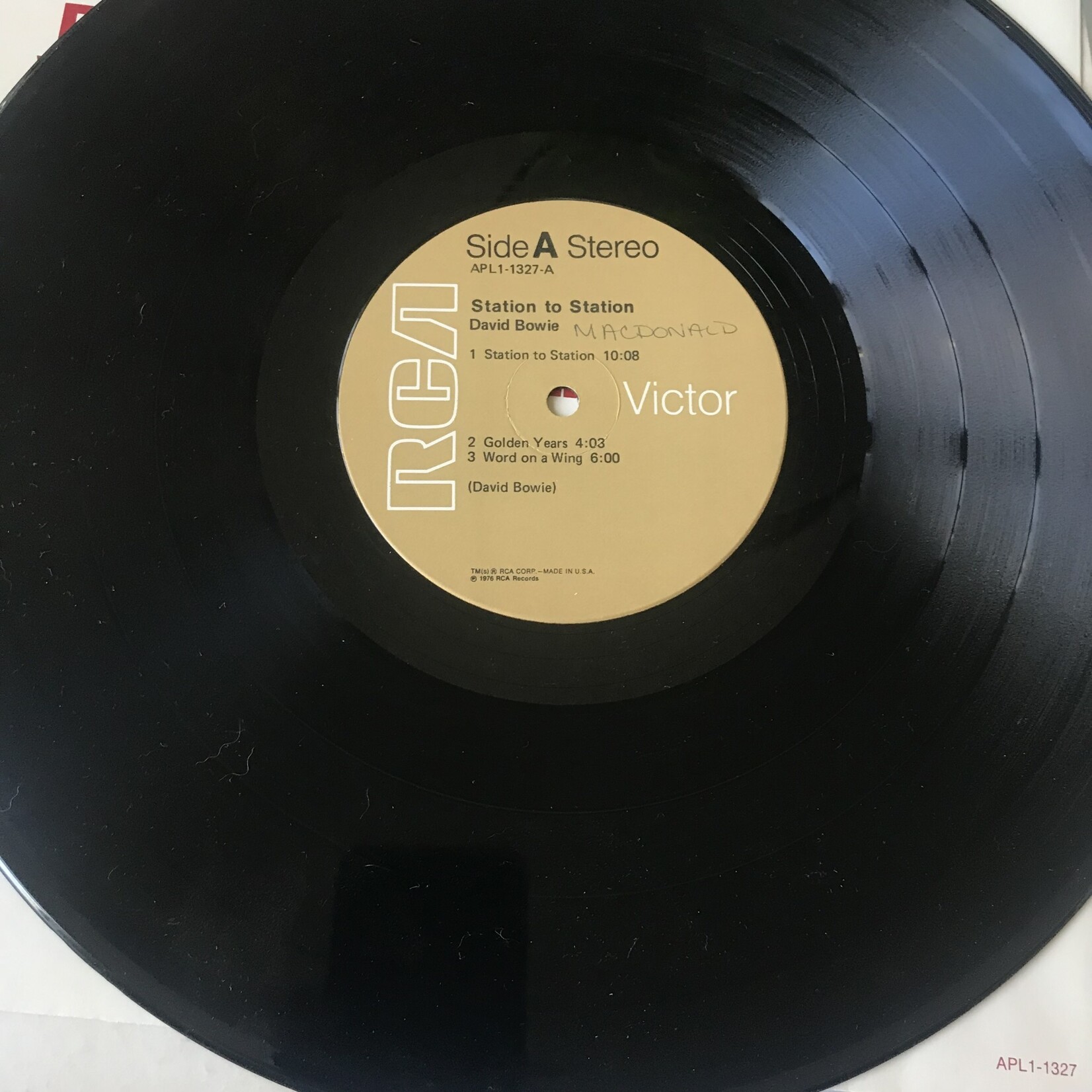 David Bowie - Station To Station - APL1 1327 - Vinyl LP (USED)