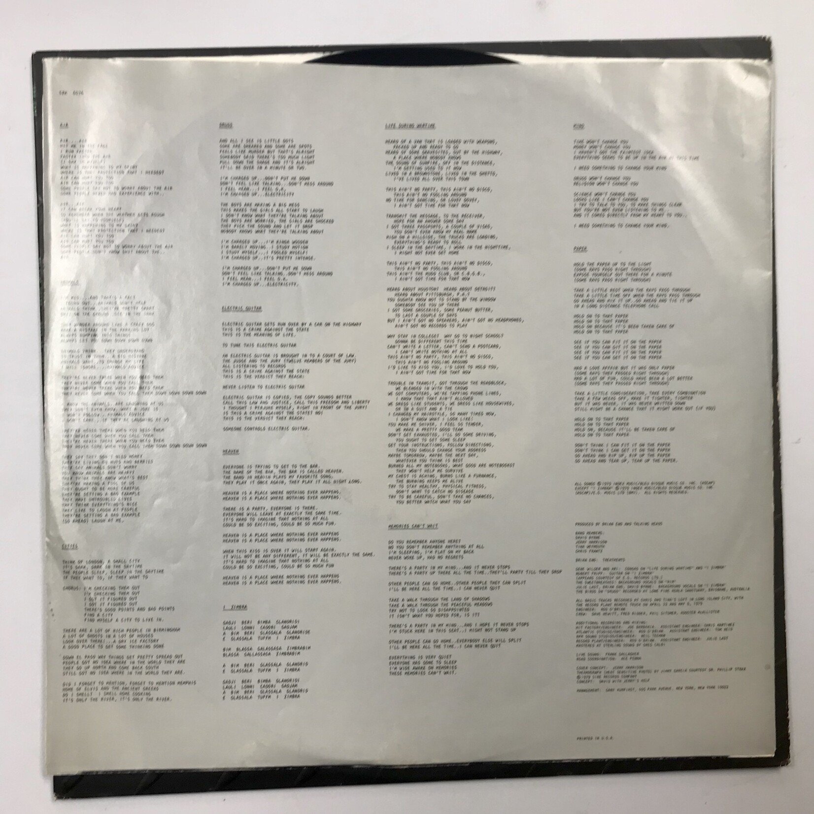 Talking Heads - Fear Of Music - Vinyl LP (USED - Winchester Pressing)