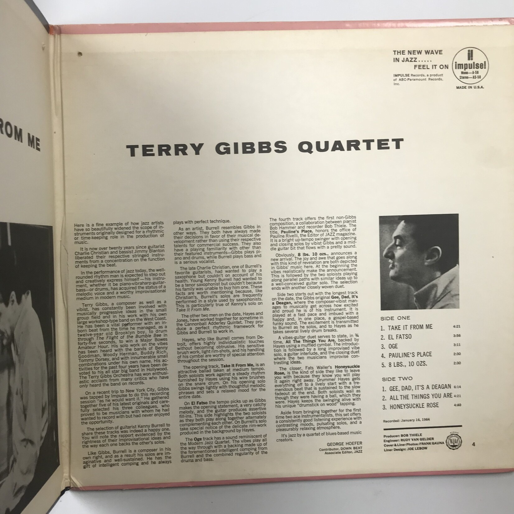 Terry Gibbs Quartet - Take It From Me - Vinyl LP (USED / A-58)