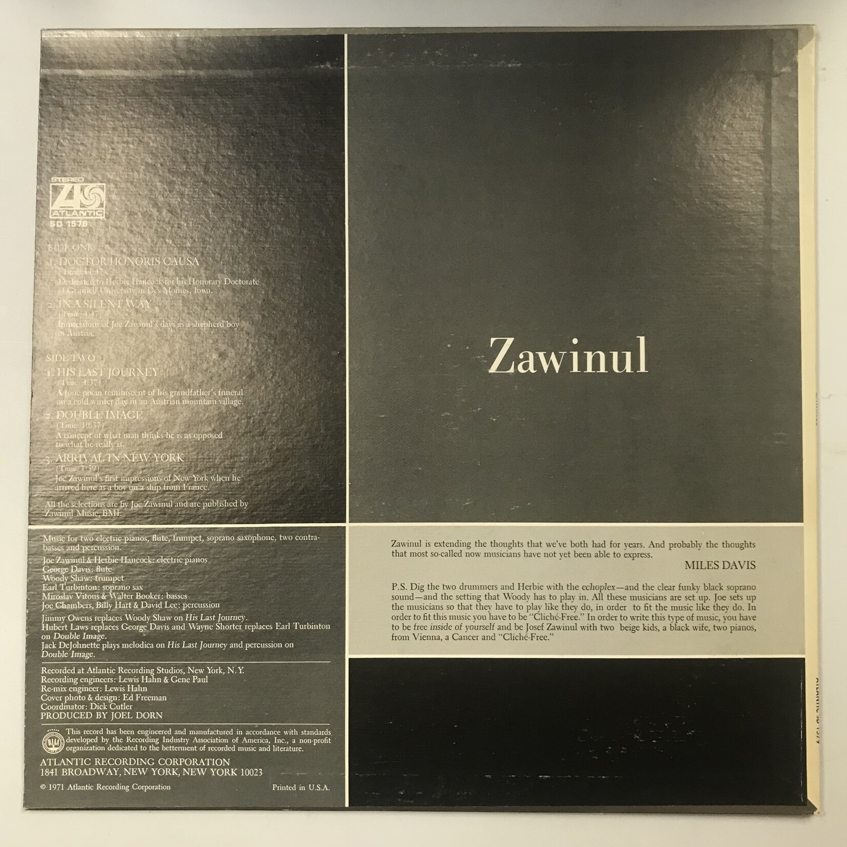 Zawinul - Zawinul - SD 1579 -Vinyl LP (USED)