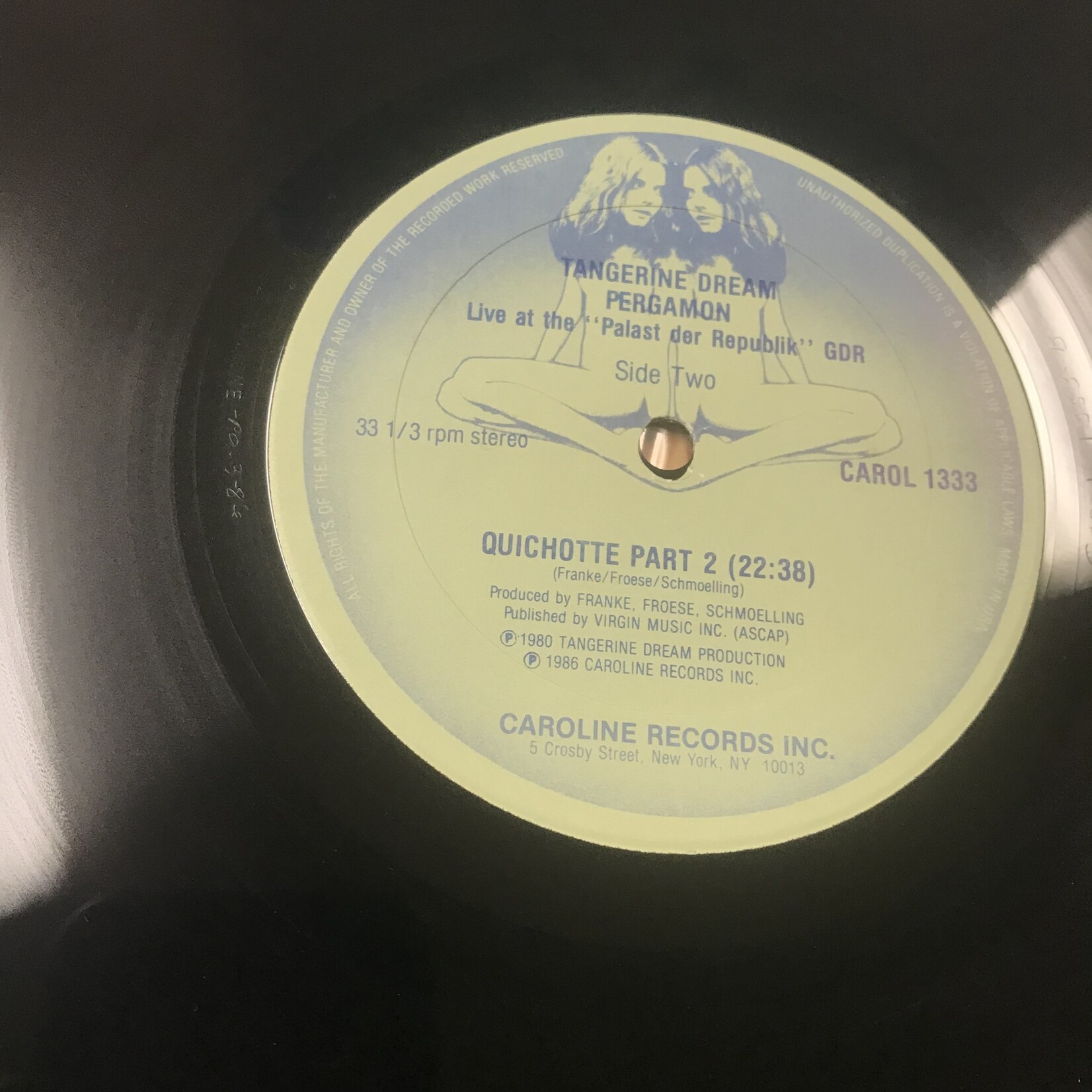 Tangerine Dream - Pergamon - Carol 1333 - Vinyl LP (USED)