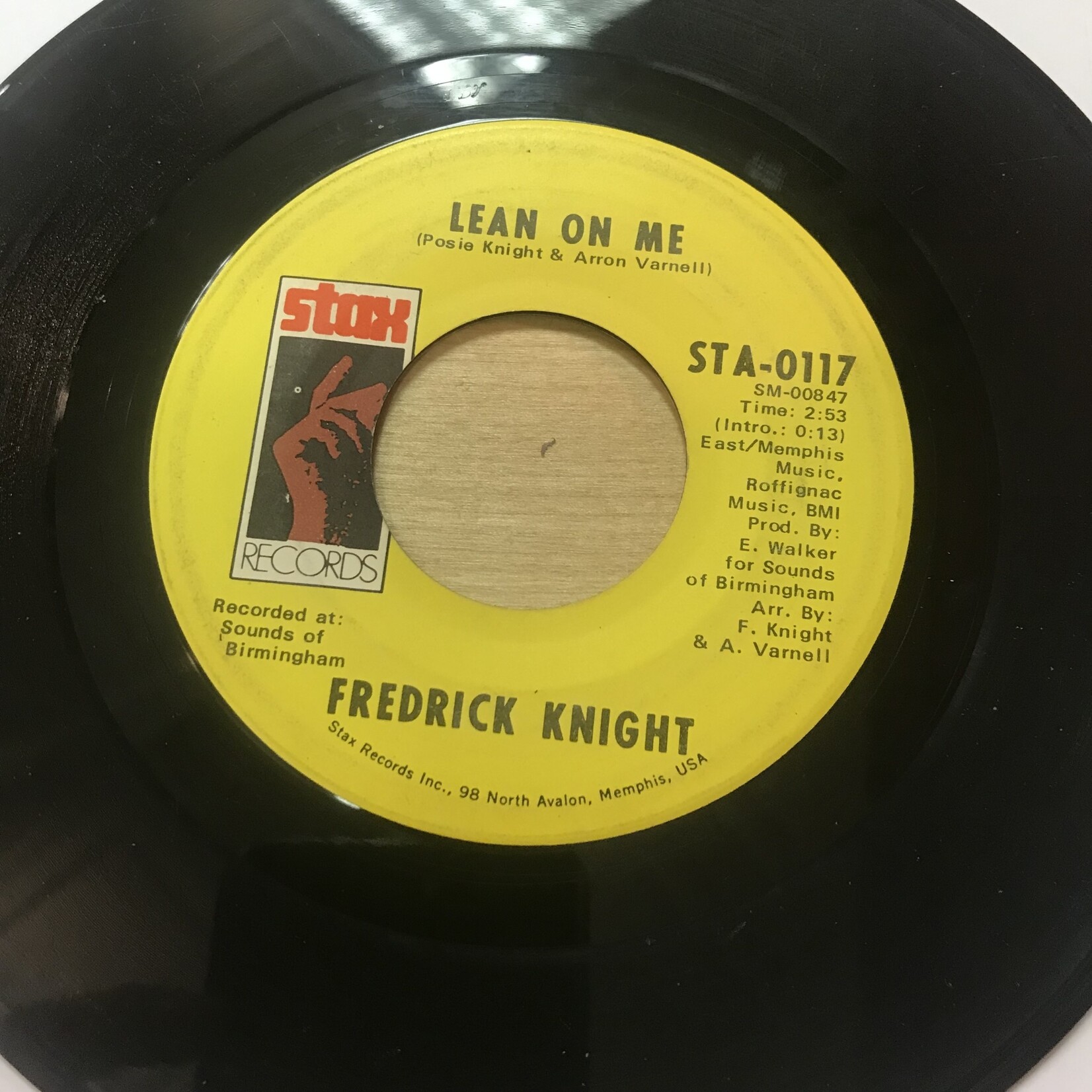 Fredrick Knight - Lean On Me / I’ve Been Lonely For So Long - STA 0117 - Vinyl 45 (USED)
