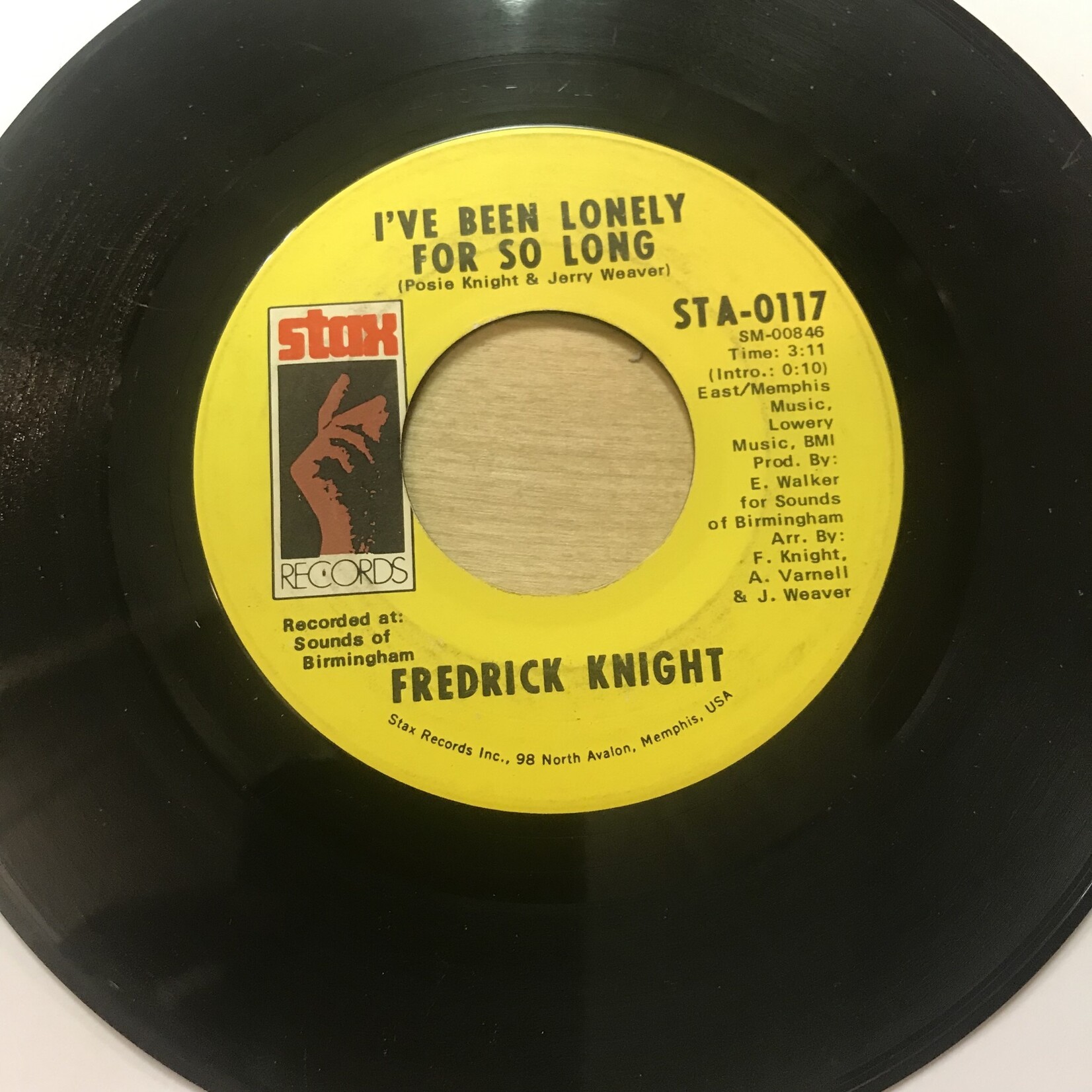 Fredrick Knight - Lean On Me / I’ve Been Lonely For So Long - STA 0117 - Vinyl 45 (USED)