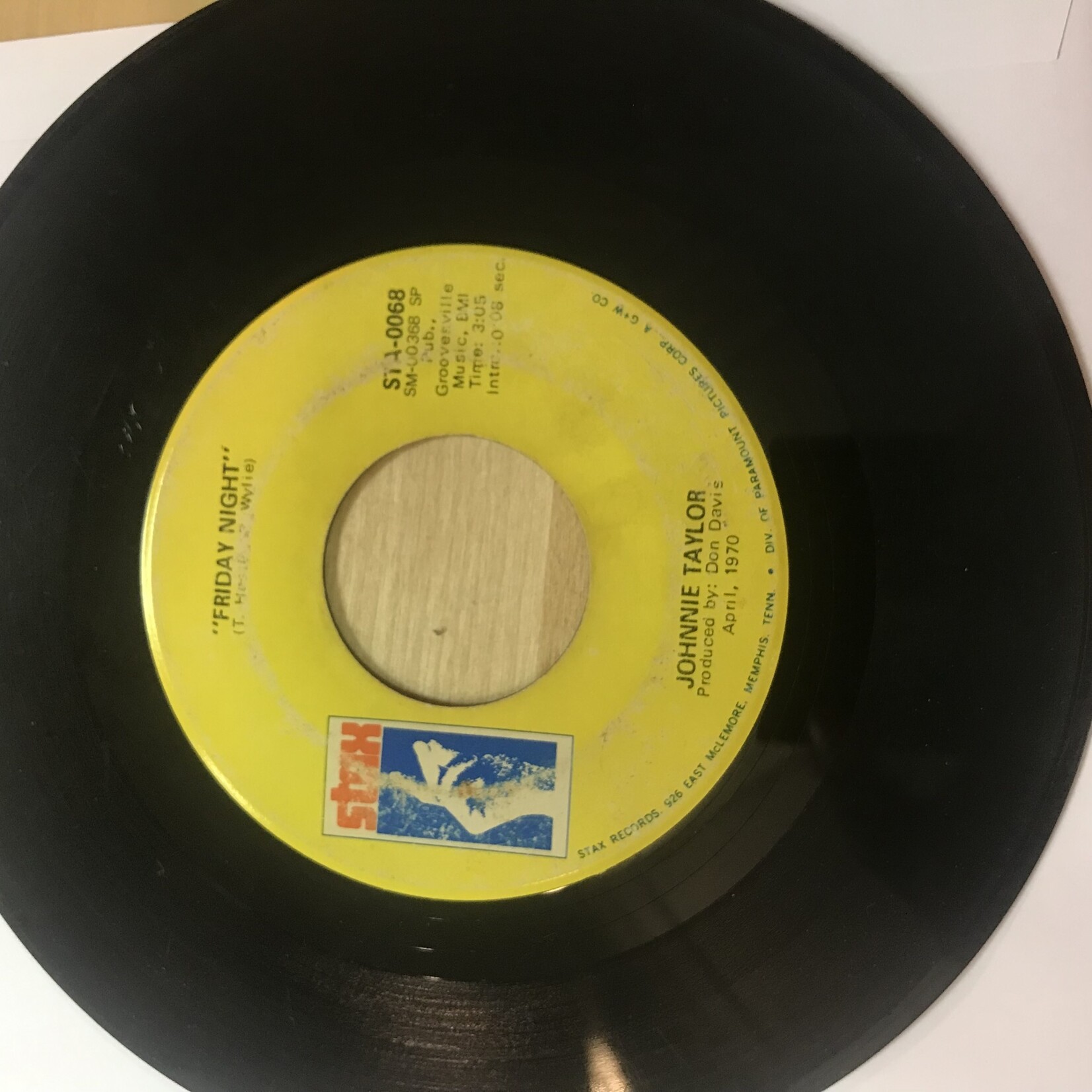 Johnny Taylor - Steal Away / Friday Night - STA 0068 - Vinyl 45 (USED)