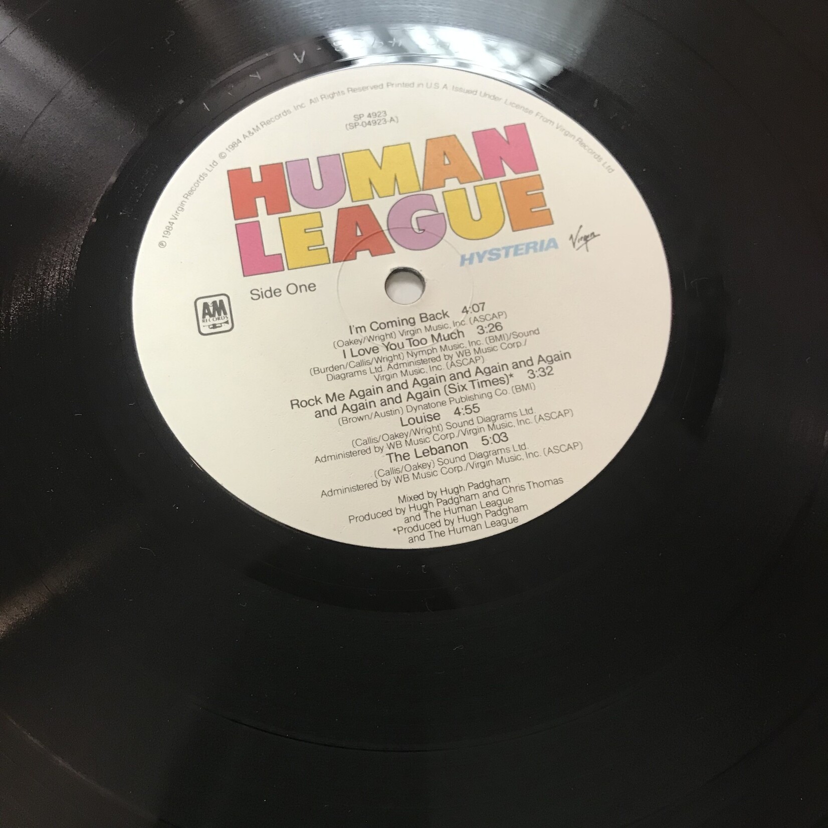 Human League - Hysteria - SP 4923 - Vinyl LP (USED)