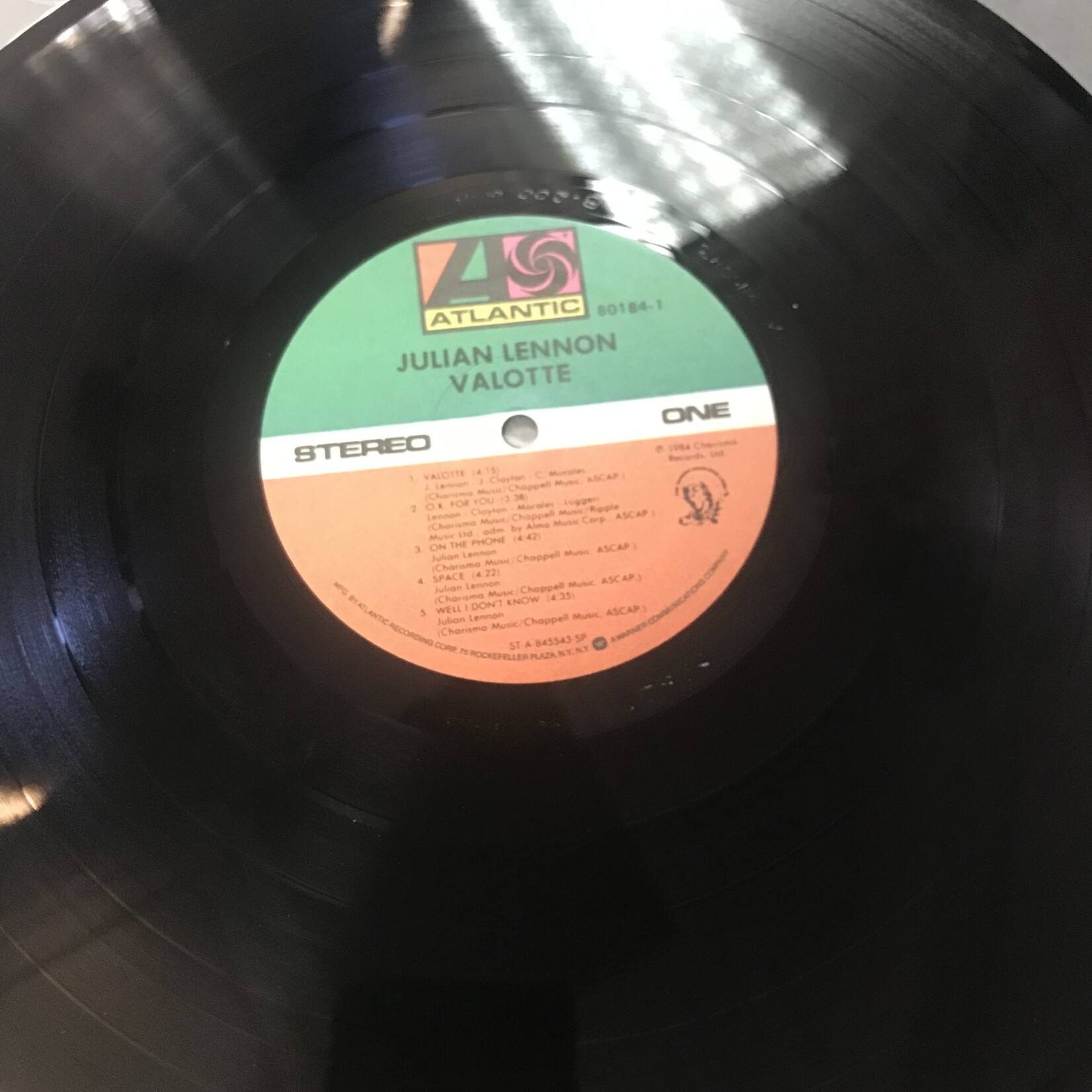 Julian Lennon - Valotte - 80184 1 - Vinyl LP (USED)