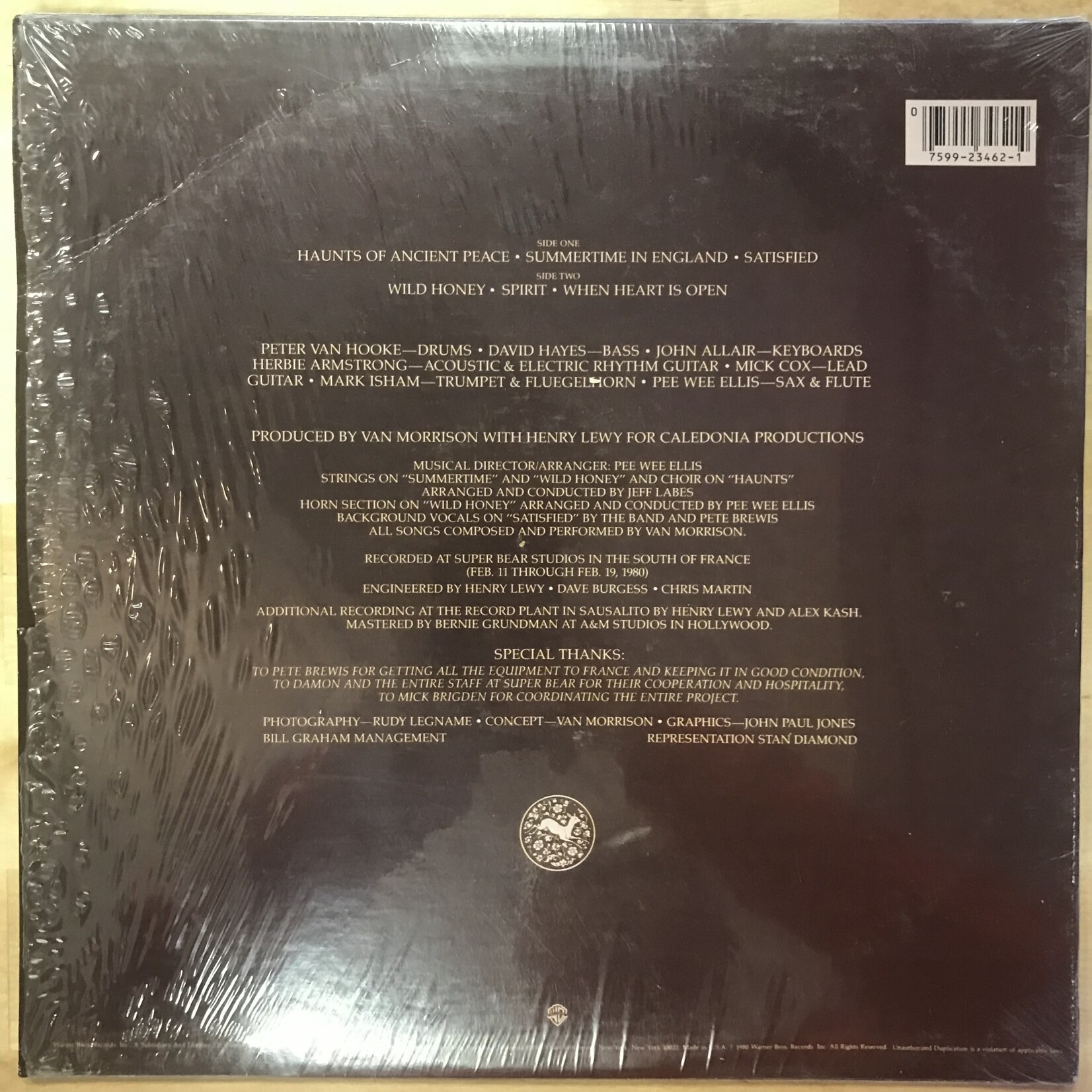 Van Morrison - Common One - BSK3462 - Vinyl LP (USED)