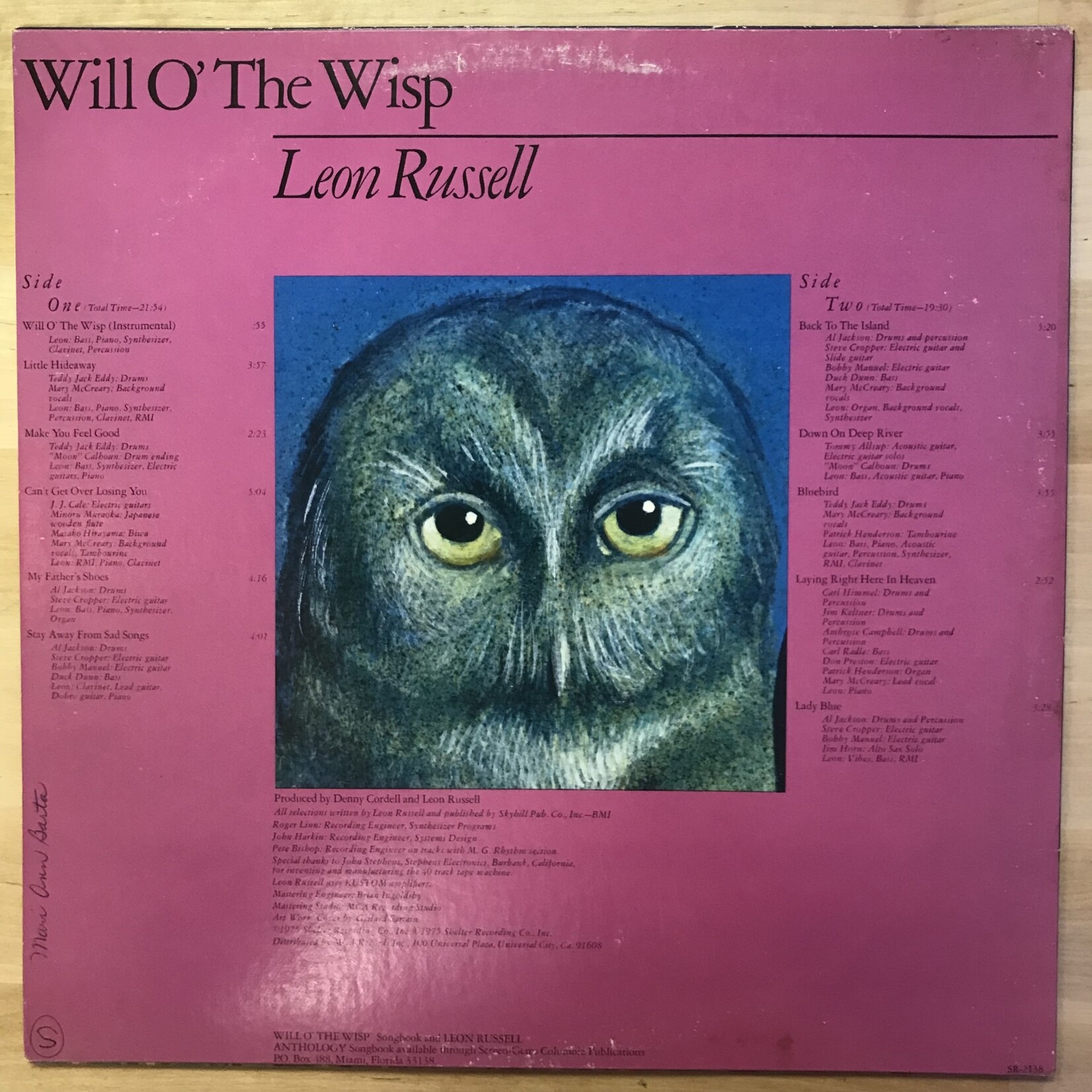 Leon Russell - Will O' The Wisp - SR2138 - Vinyl LP (USED)