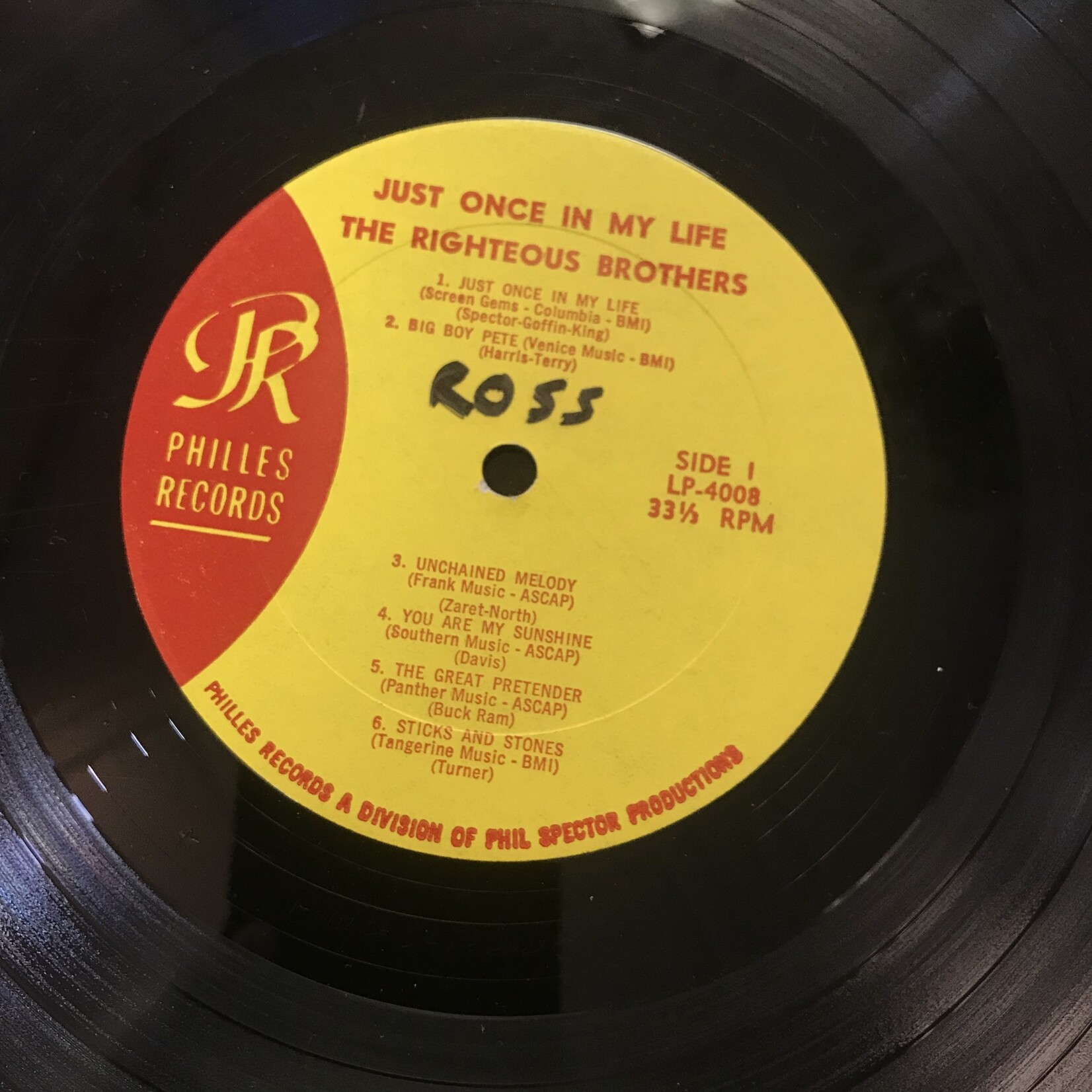 Righteous Brothers - Just Once In My Life - PHLP 4008 - Vinyl LP (USED)