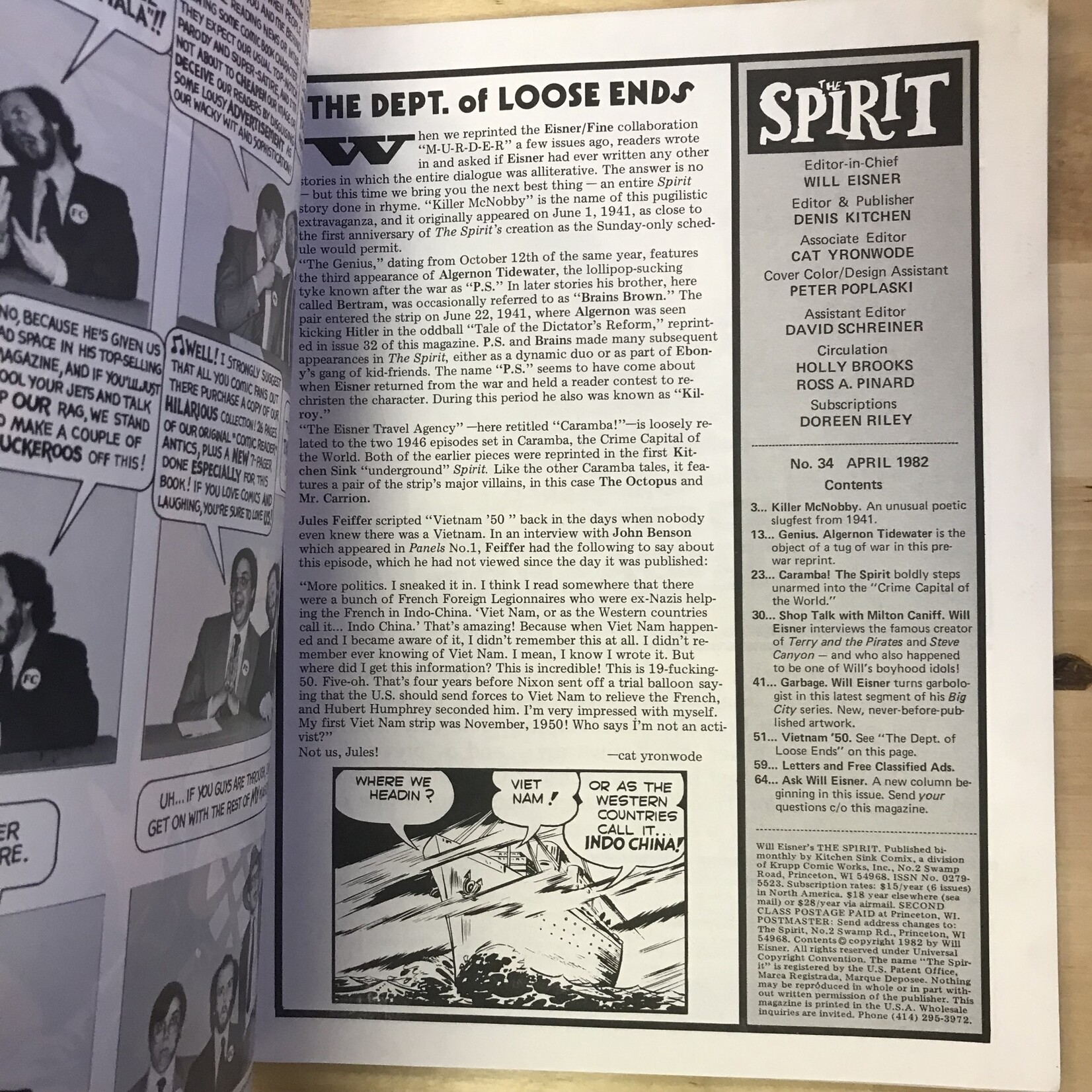 Will Eisner’s The Spirit - #34 April 1982 - Comic Book / Magazine