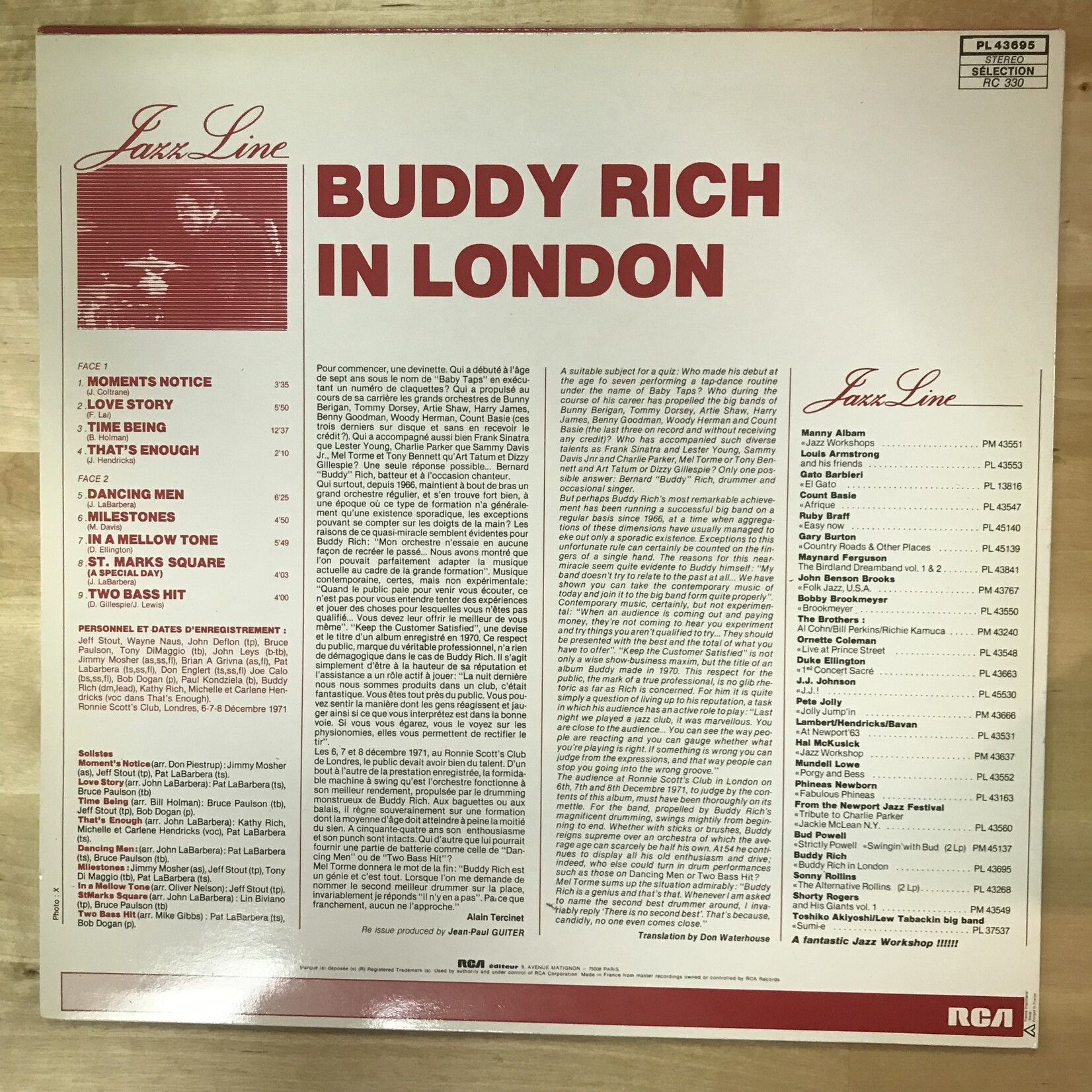 Buddy Rich - In London - PL43695 - Vinyl LP (USED)