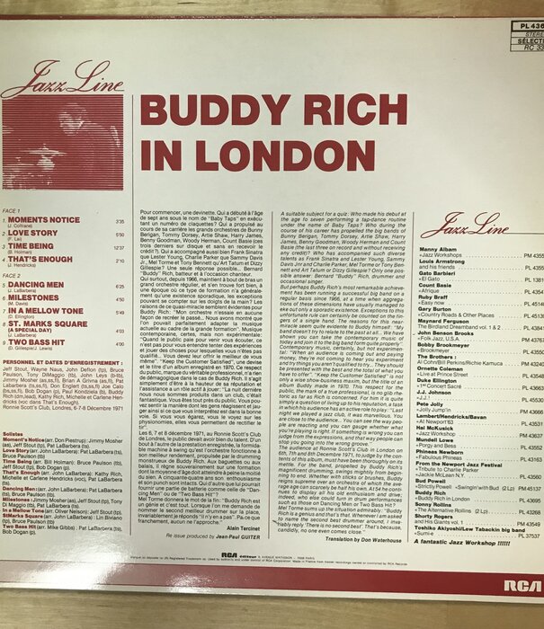 Buddy Rich - In London - PL43695 - Vinyl LP (USED)