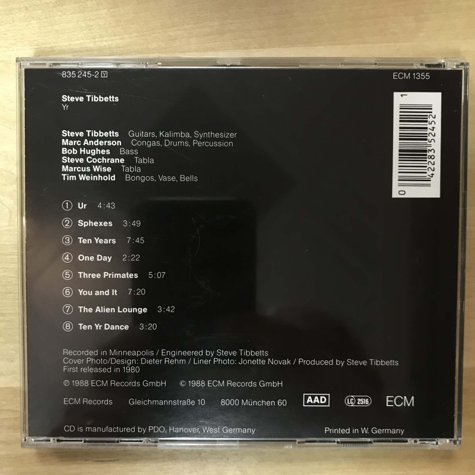 Steve Tibbetts - Yr - CD (USED - W. Germany)