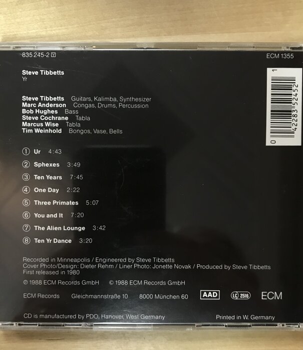 Steve Tibbetts - Yr - CD (USED - W. Germany)