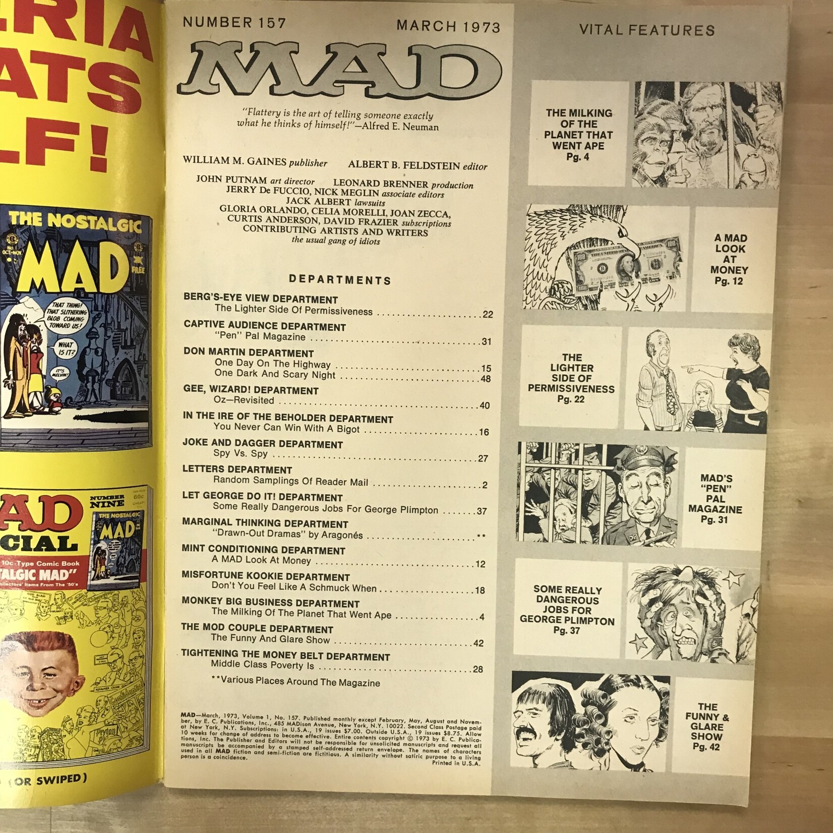 MAD Magazine - #157 March 1973 (Planet Of The Apes) - Magazine