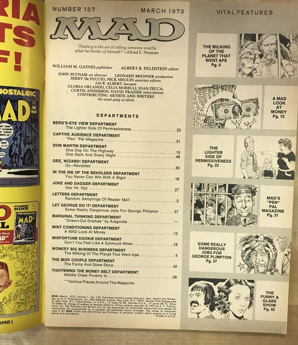 MAD - #157 March 1973 (Planet Of The Apes) - Magazine