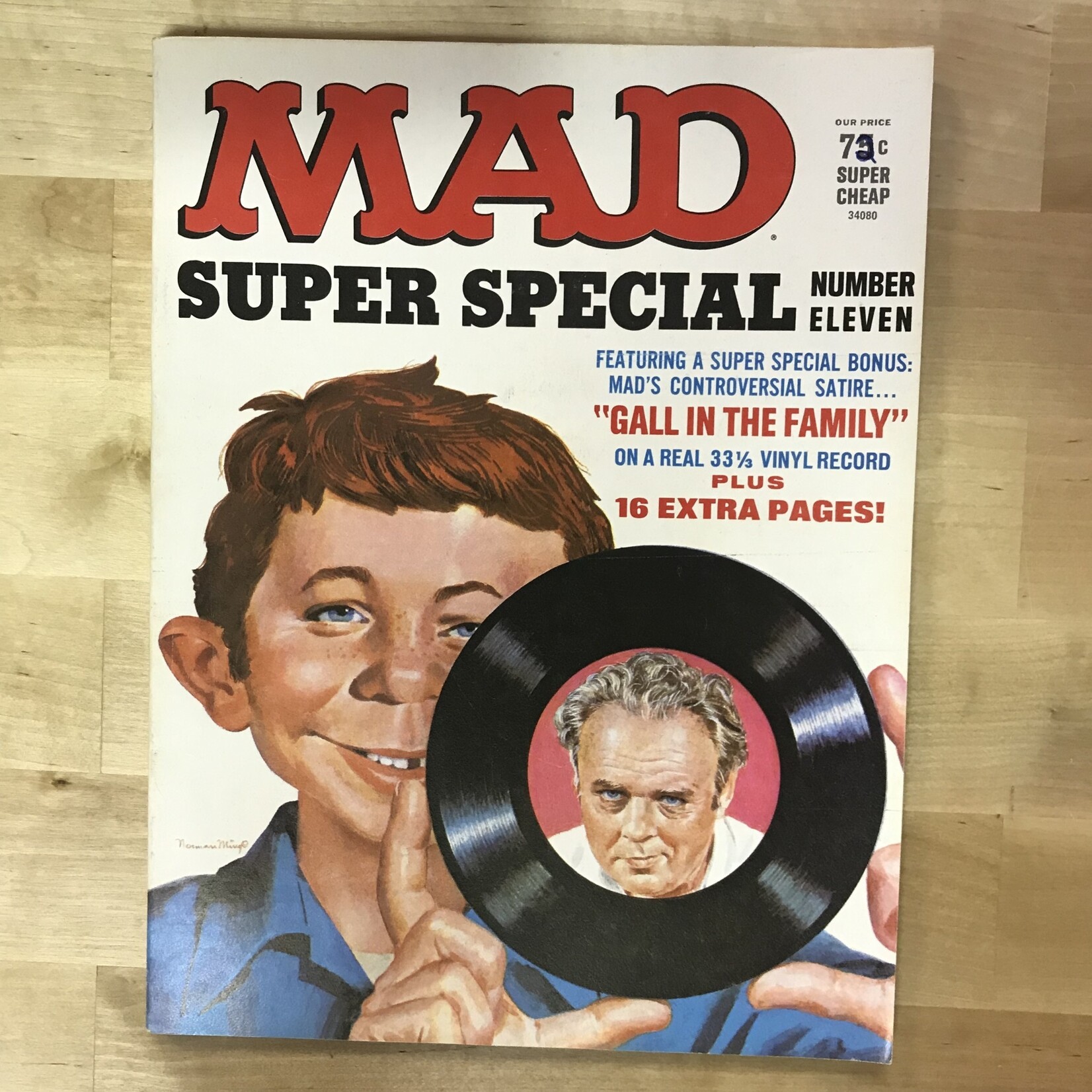MAD Magazine Super Special - #11 (All In The Family Vinyl 45) - Magazine w/ Vinyl 45