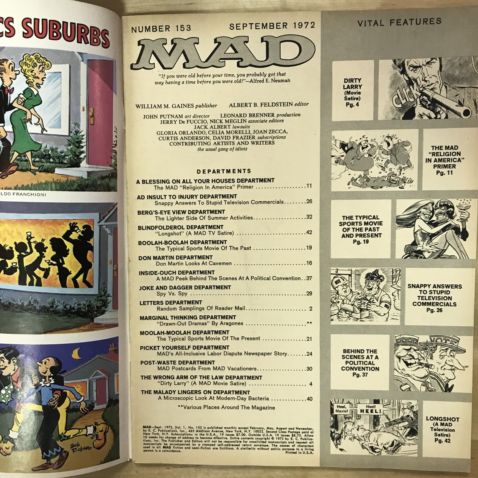 MAD - #153 September 1972 (Presidential Conventions) - Magazine
