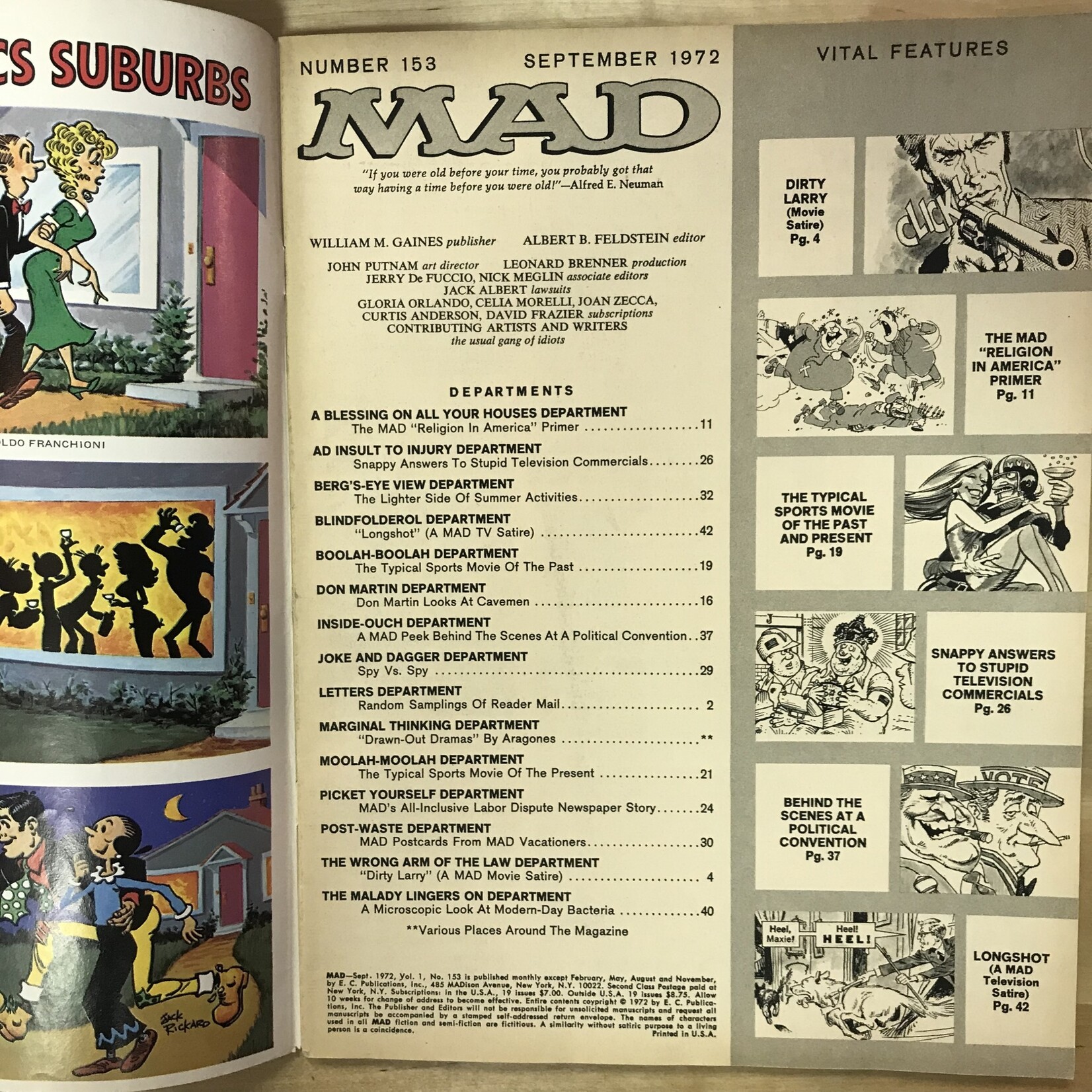 MAD Magazine - #153 September 1972 (Presidential Conventions) - Magazine
