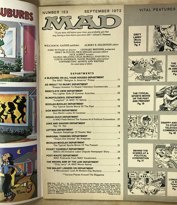 MAD - #153 September 1972 (Presidential Conventions) - Magazine