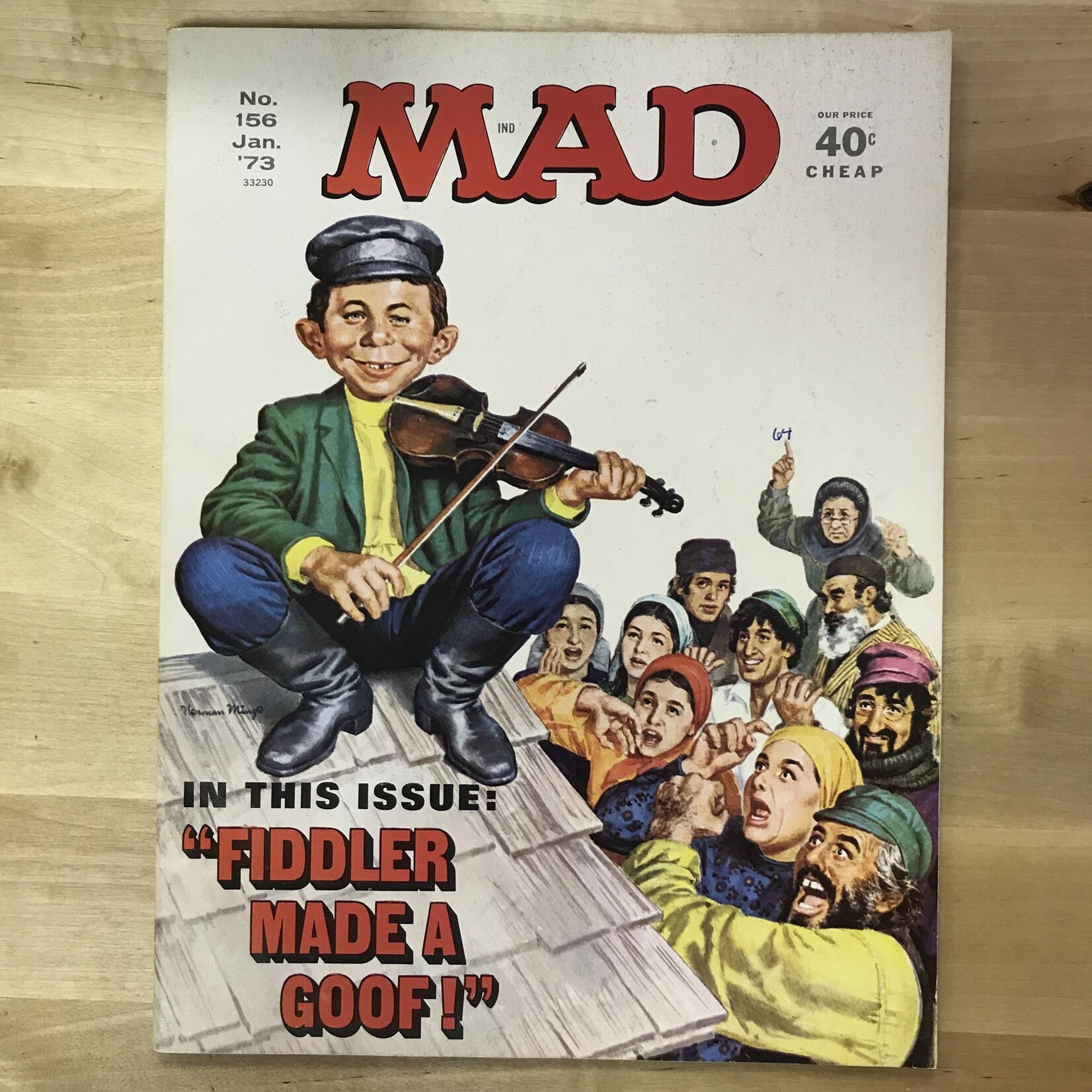 MAD Magazine - #156 January 1973 (Fiddler On The Roof) - Magazine