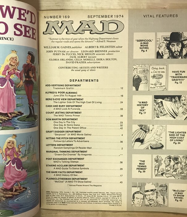MAD - #169 September 1974 (Serpico & McCloud) - Magazine