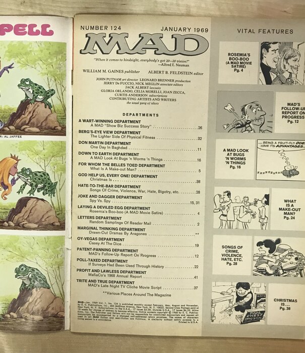 MAD - #124 January 1969 (Rosemary’s Baby) - Magazine