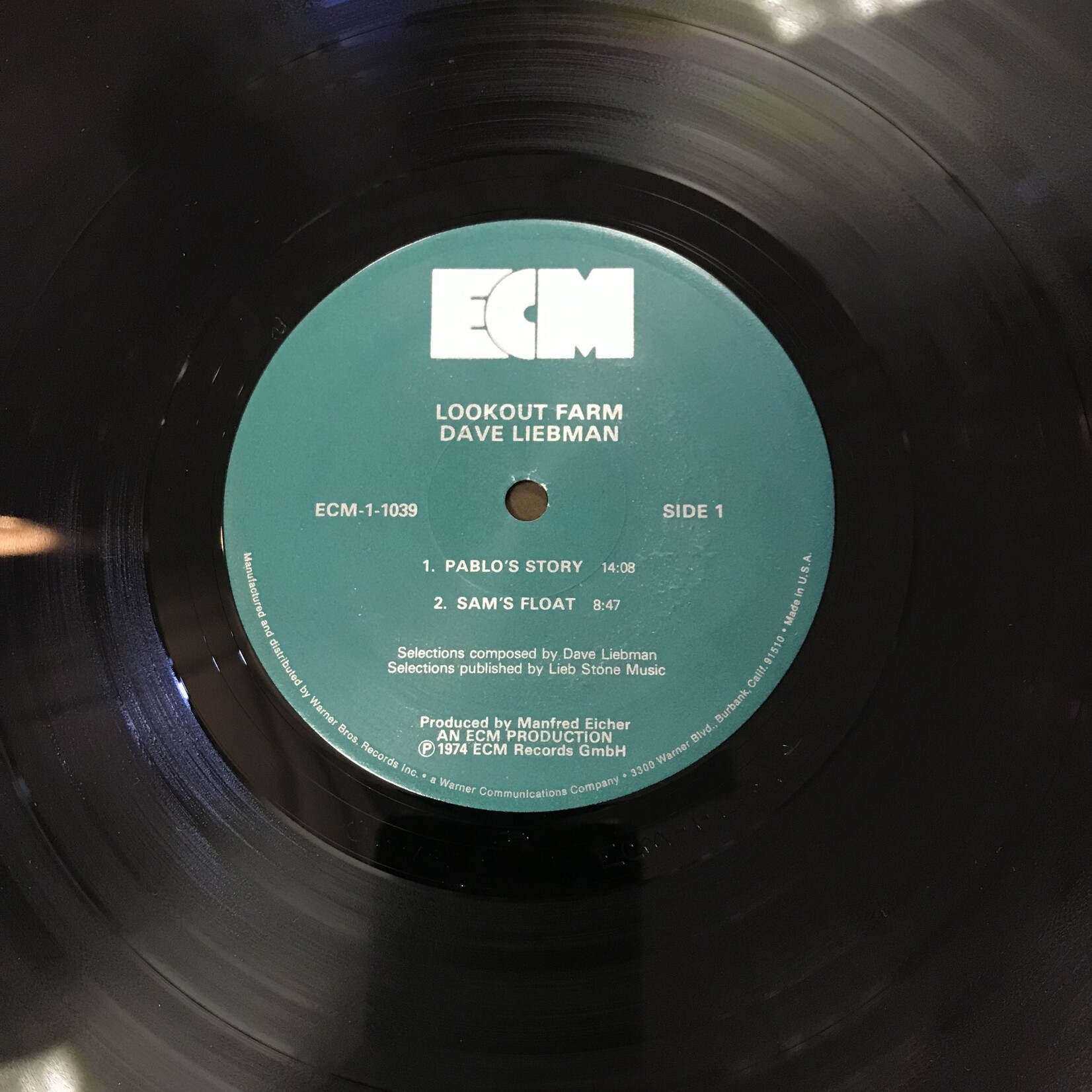 Dave Liebman - Lookout Farm - ECM 1 1039 - Vinyl LP (USED)