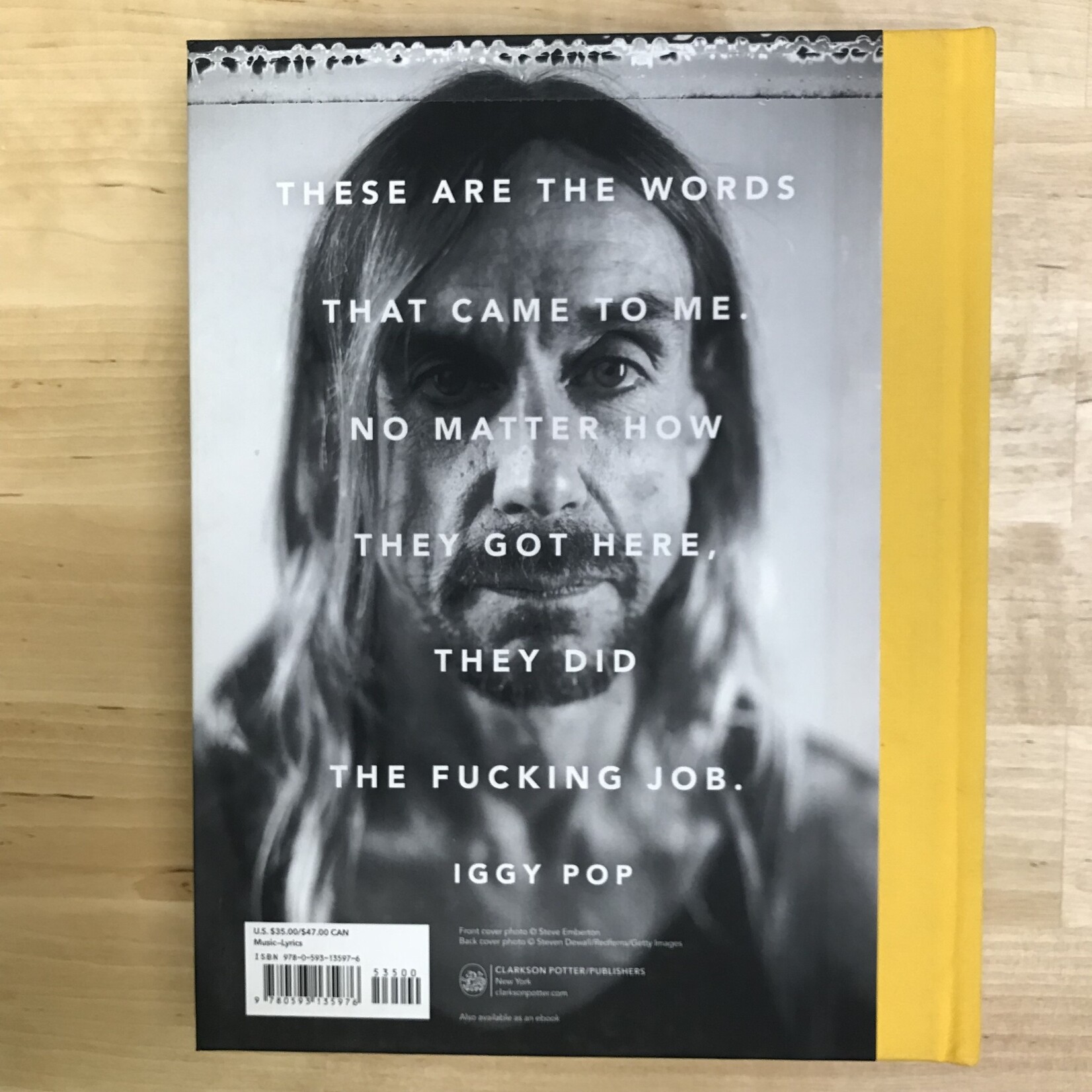 Iggy Pop - ‘Til Wrong Feels Right: Lyrics And More - Hardback (NEW)