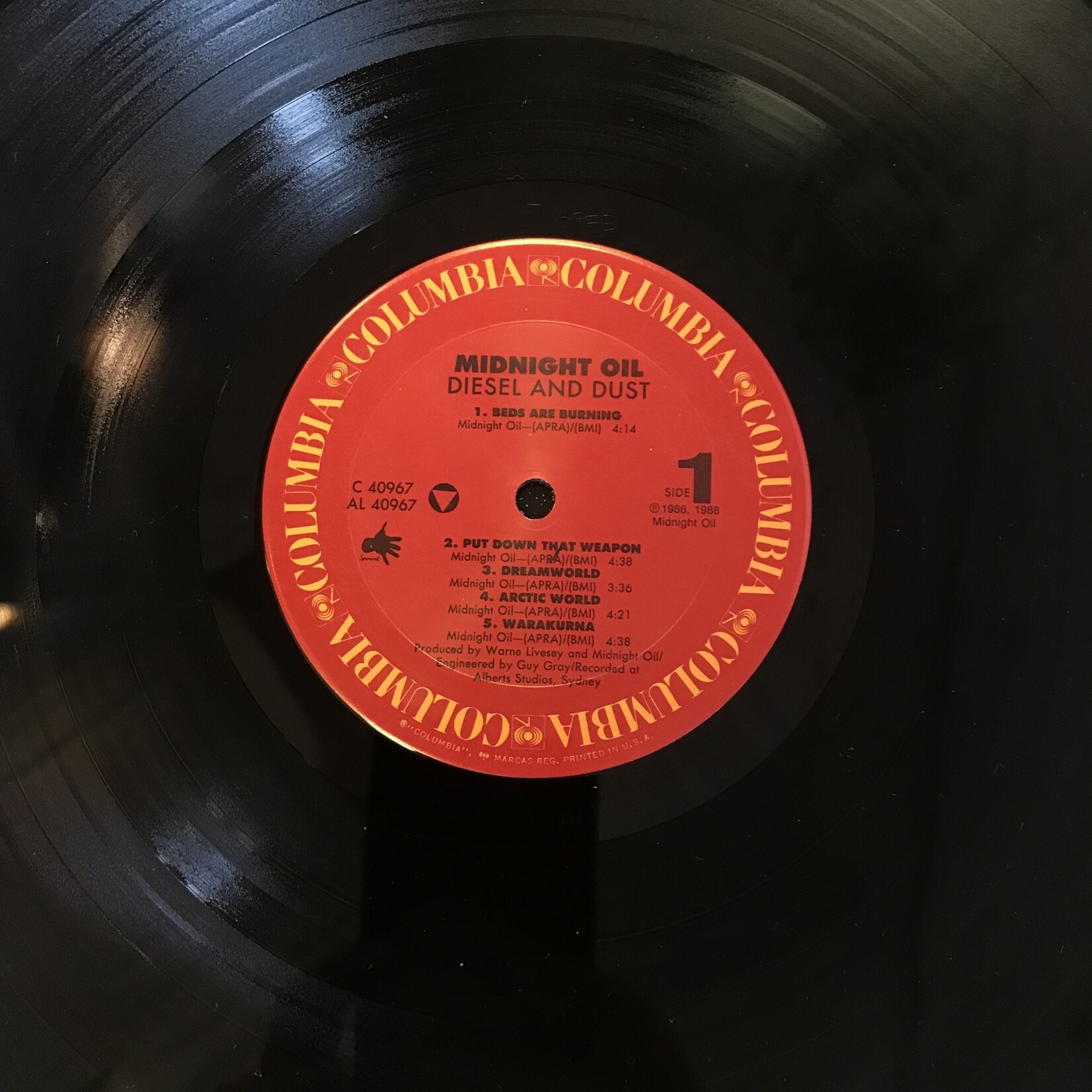 Midnight Oil - Diesel And Dust - FC40967 - Vinyl LP (USED)