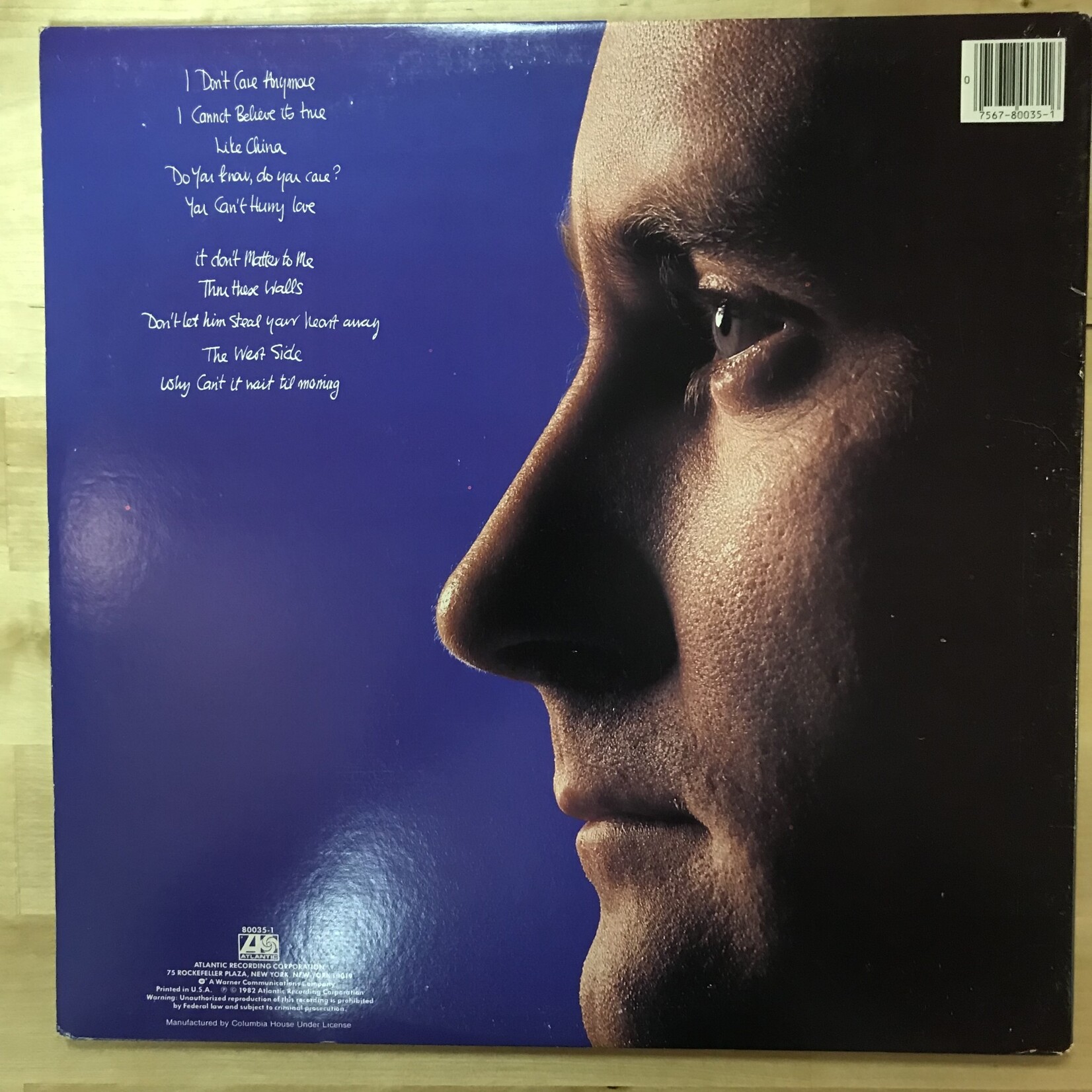 Phil Collins - Hello, I Must Be Going - A1 80035 - Vinyl LP (USED)