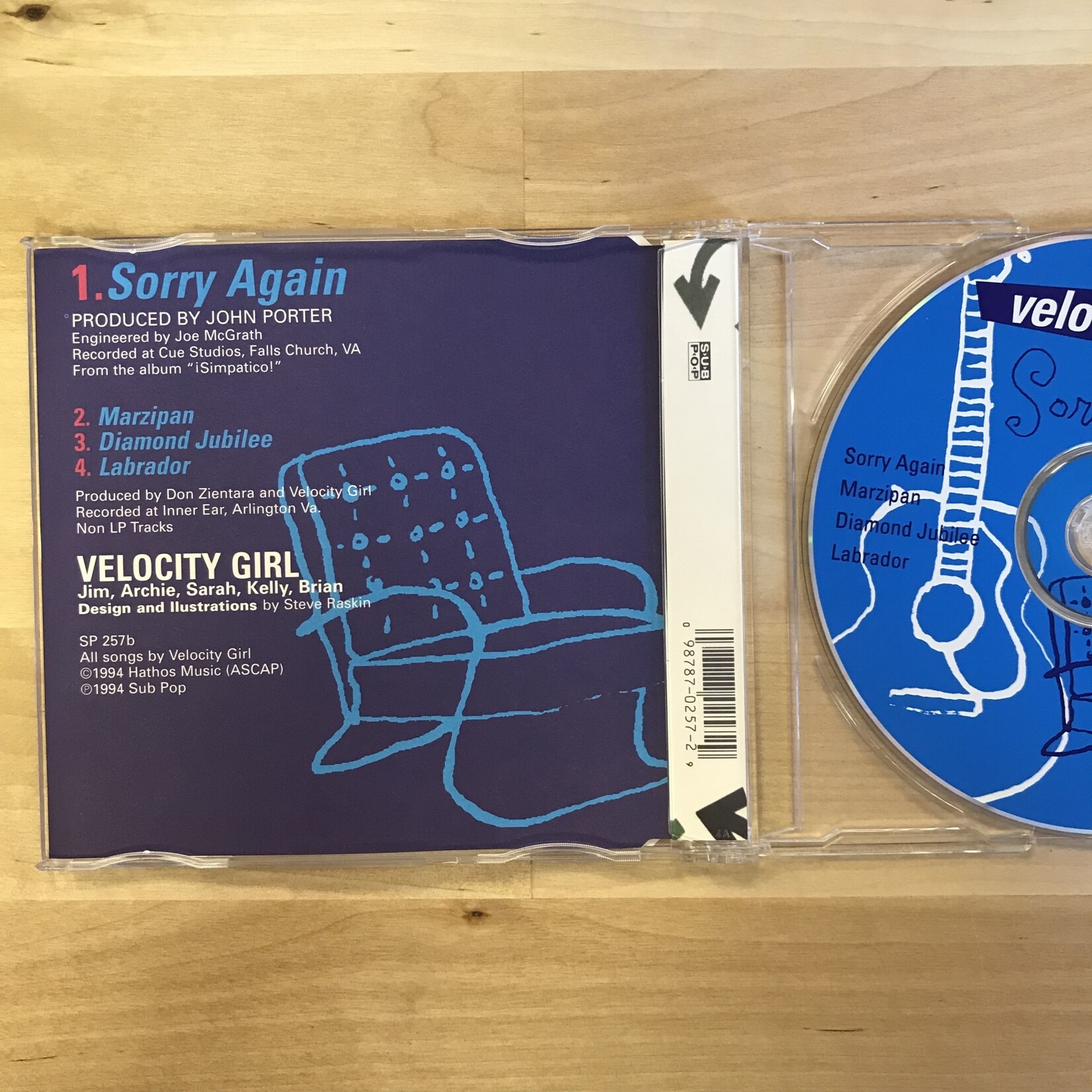 Velocity Girl - Sorry Again - CD EP (USED)