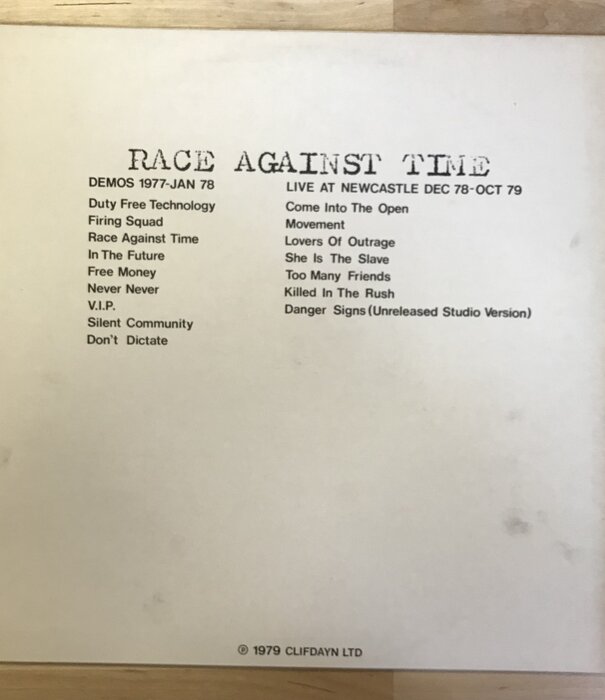 Penetration - Race Against Time - PEN1 - Vinyl LP (USED)