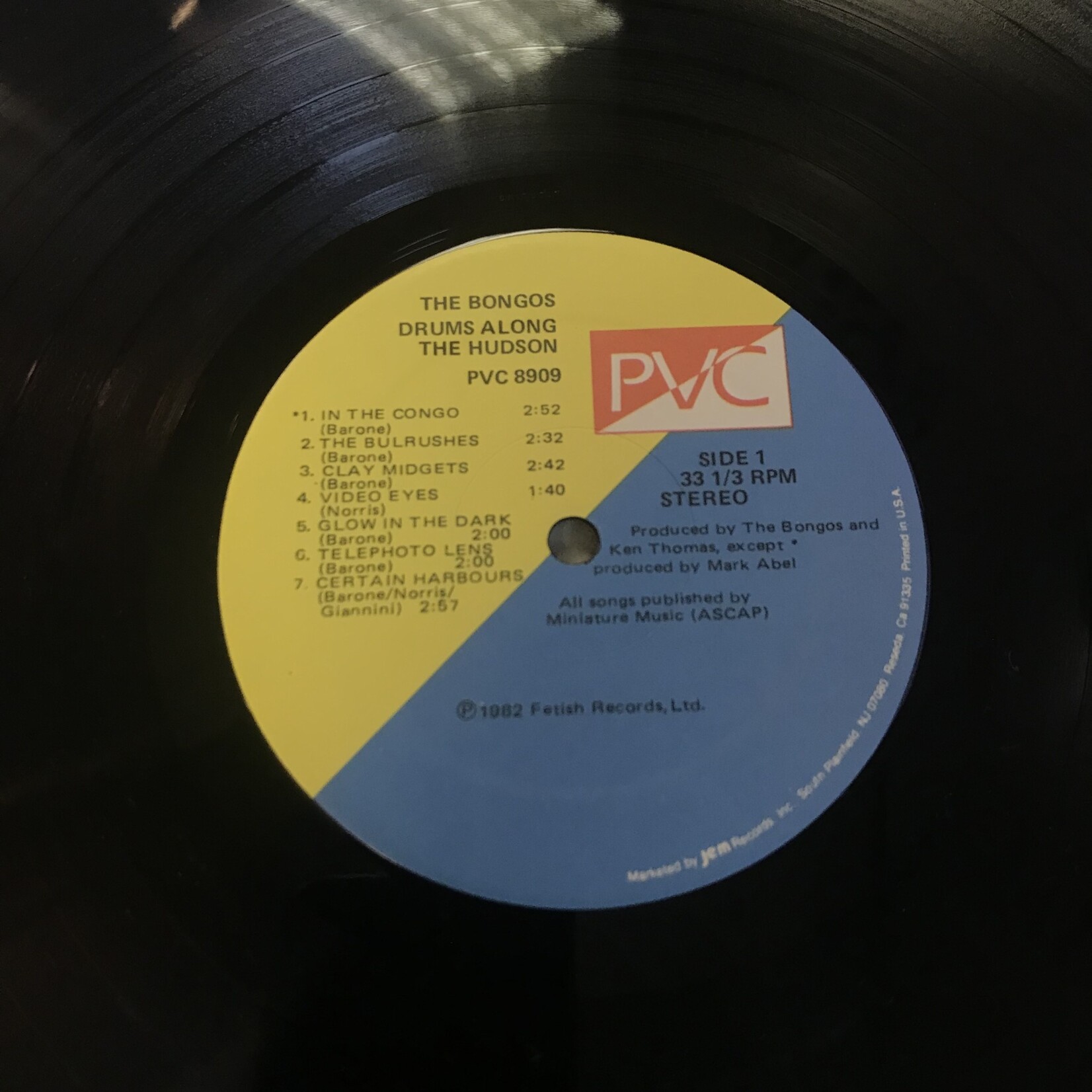 Bongos - Drums Along The Hudson - PVC809 - Vinyl LP (USED)