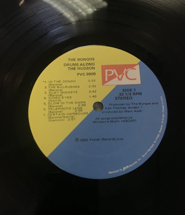 Bongos - Drums Along The Hudson - PVC809 - Vinyl LP (USED)