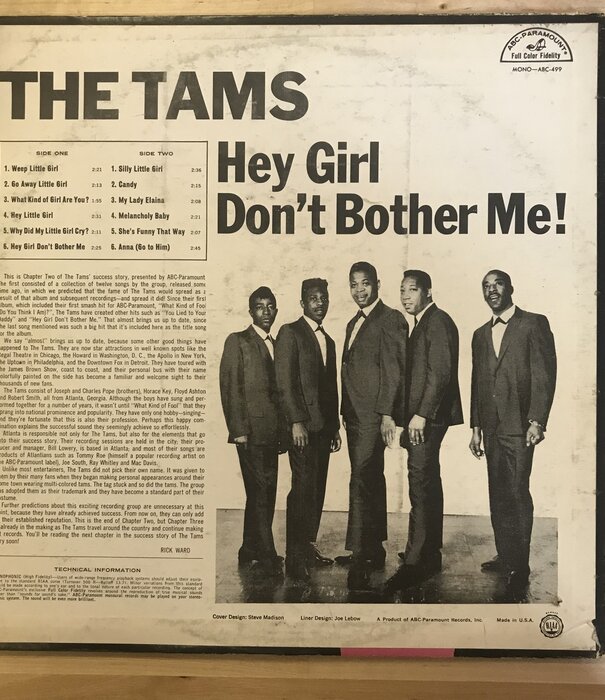 Tams - Hey Girl Don’t Bother Me - ABC499 - Vinyl LP (USED)