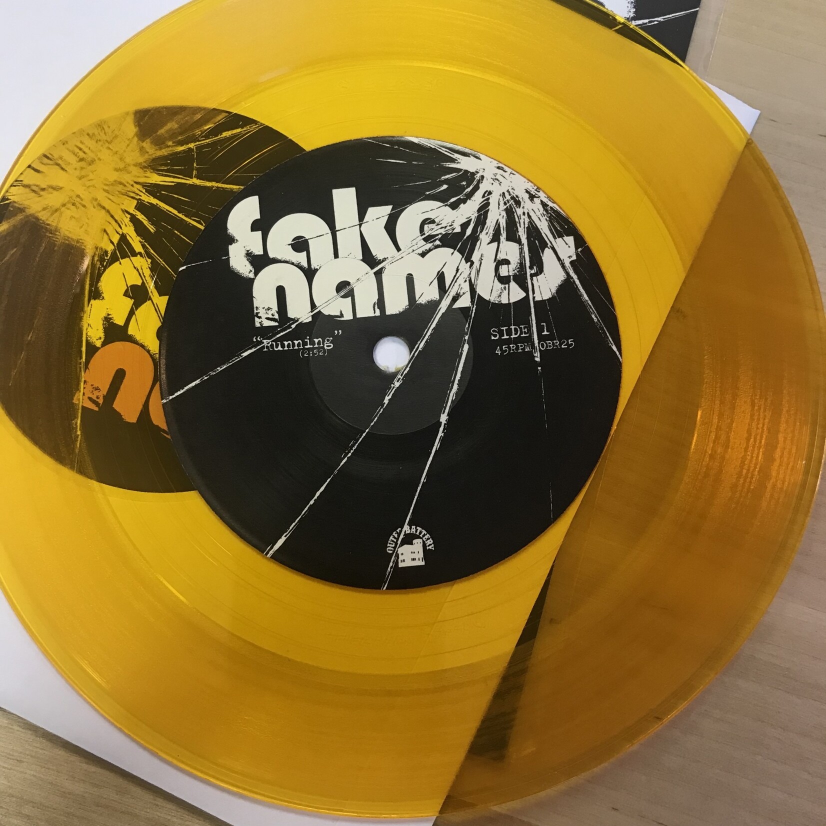 Fake Names - Running / It Will Take A Little Time - OBR25 - Vinyl 45 (NEW - COLORED)