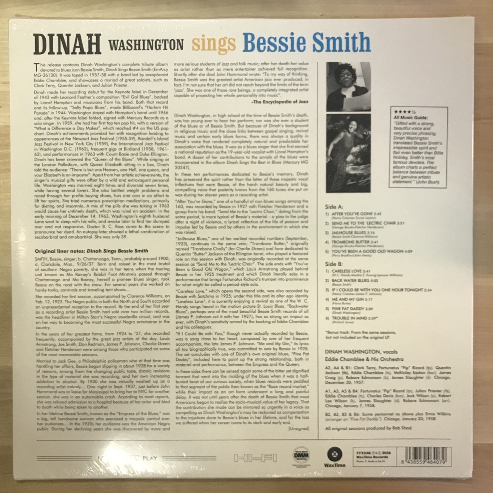 Dinah Washington - Sings Bessie Smith - 772238 - Vinyl LP (NEW)