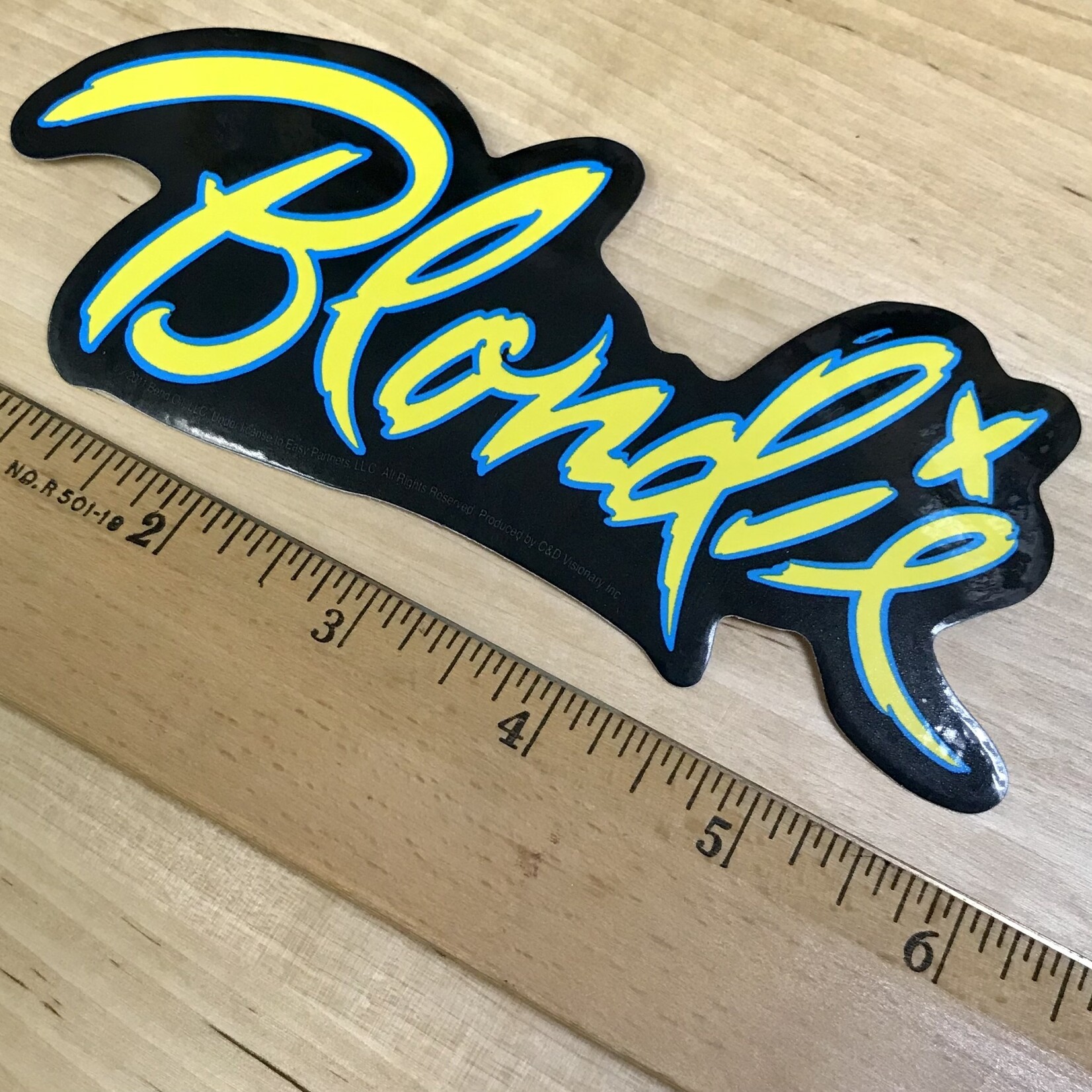 Blondie - Yellow And Blue Logo - Sticker (NEW)