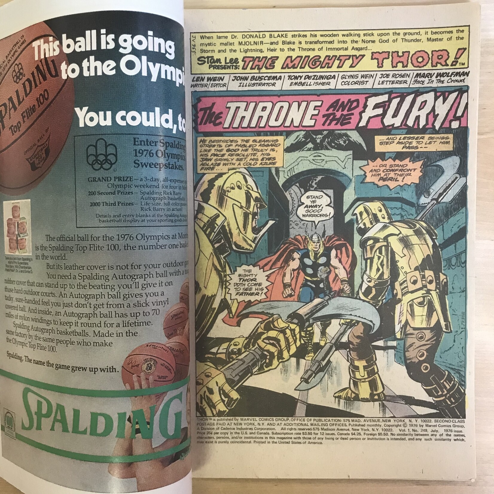 Thor - The Mighty Thor - #249 July 1976 - Comic Book