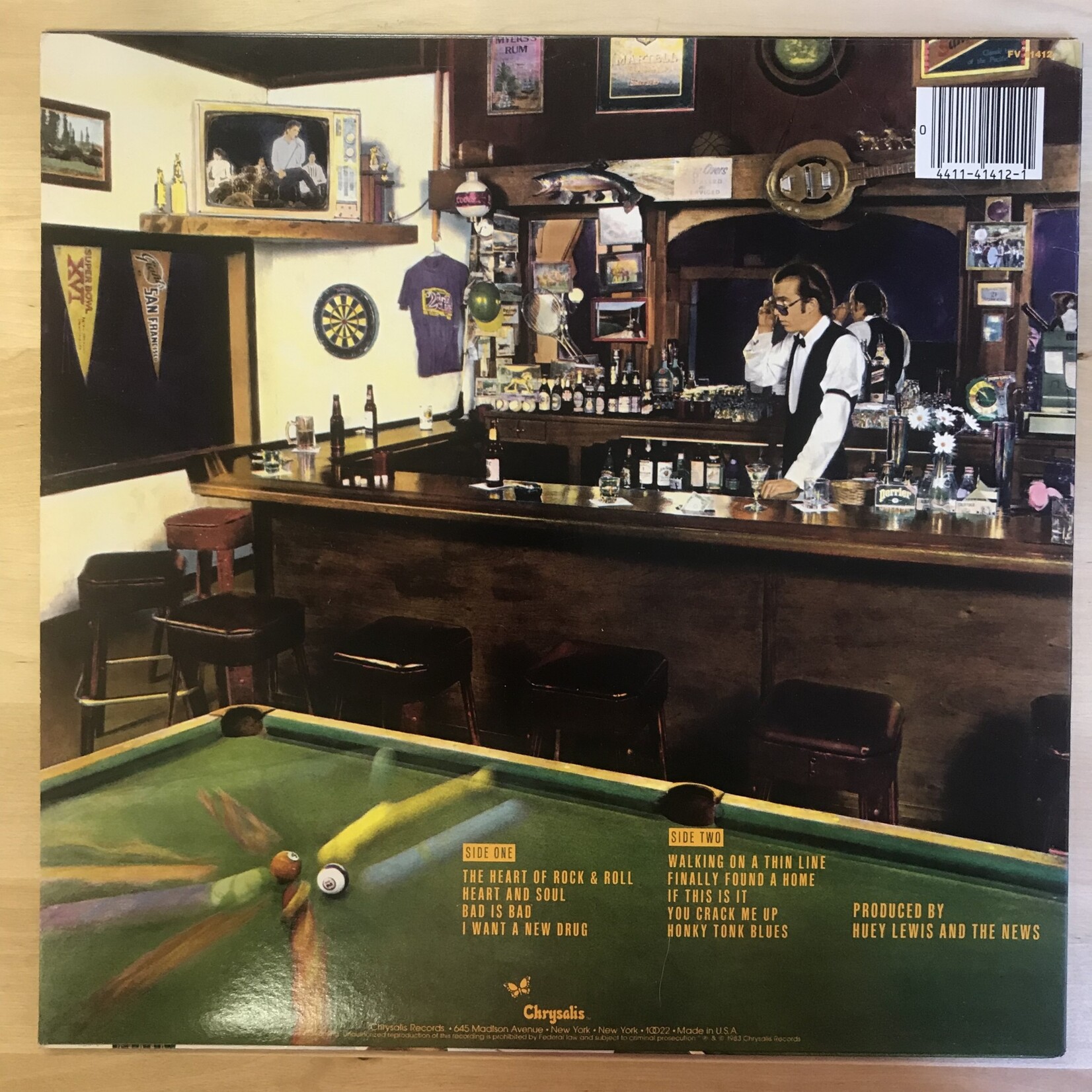 Huey Lewis And The News - Sports - FV 41412 - Vinyl LP (USED)