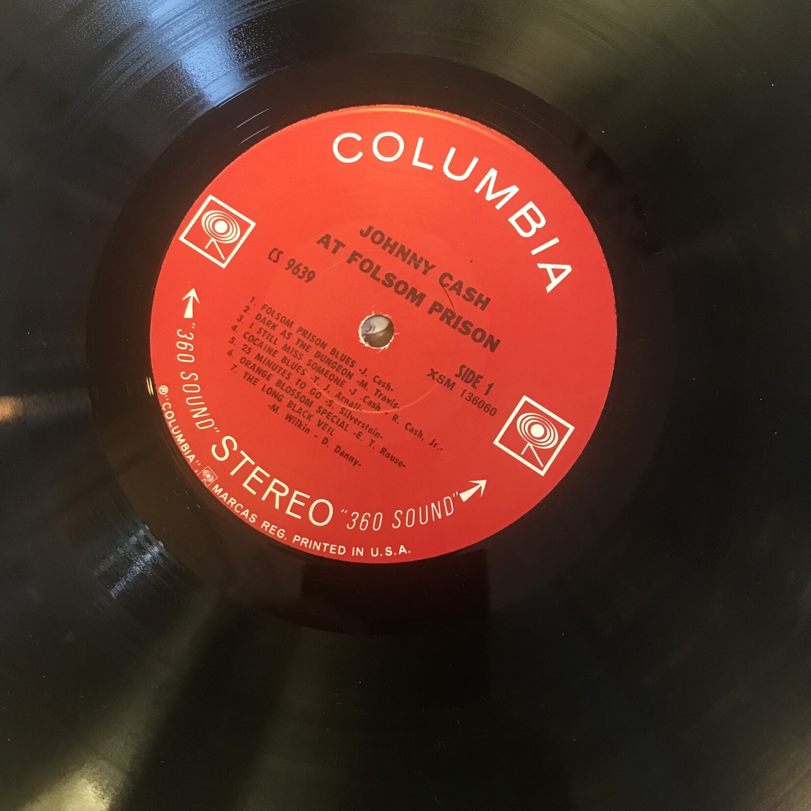 Johnny Cash - At Folsom Prison (Original Heart-Shaped) - CS9639 - Vinyl LP (USED)