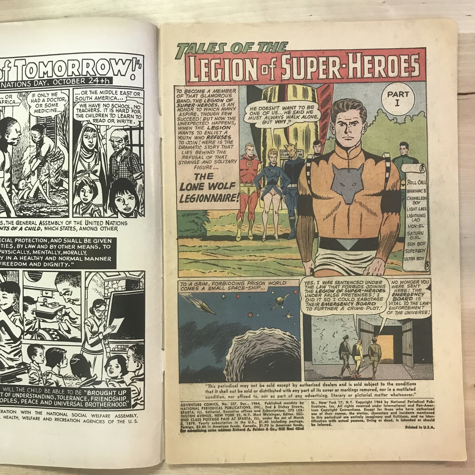 Adventure Comics - Superboy & The Legion Of Super-Heroes - #327 December 1964 - Comic Book