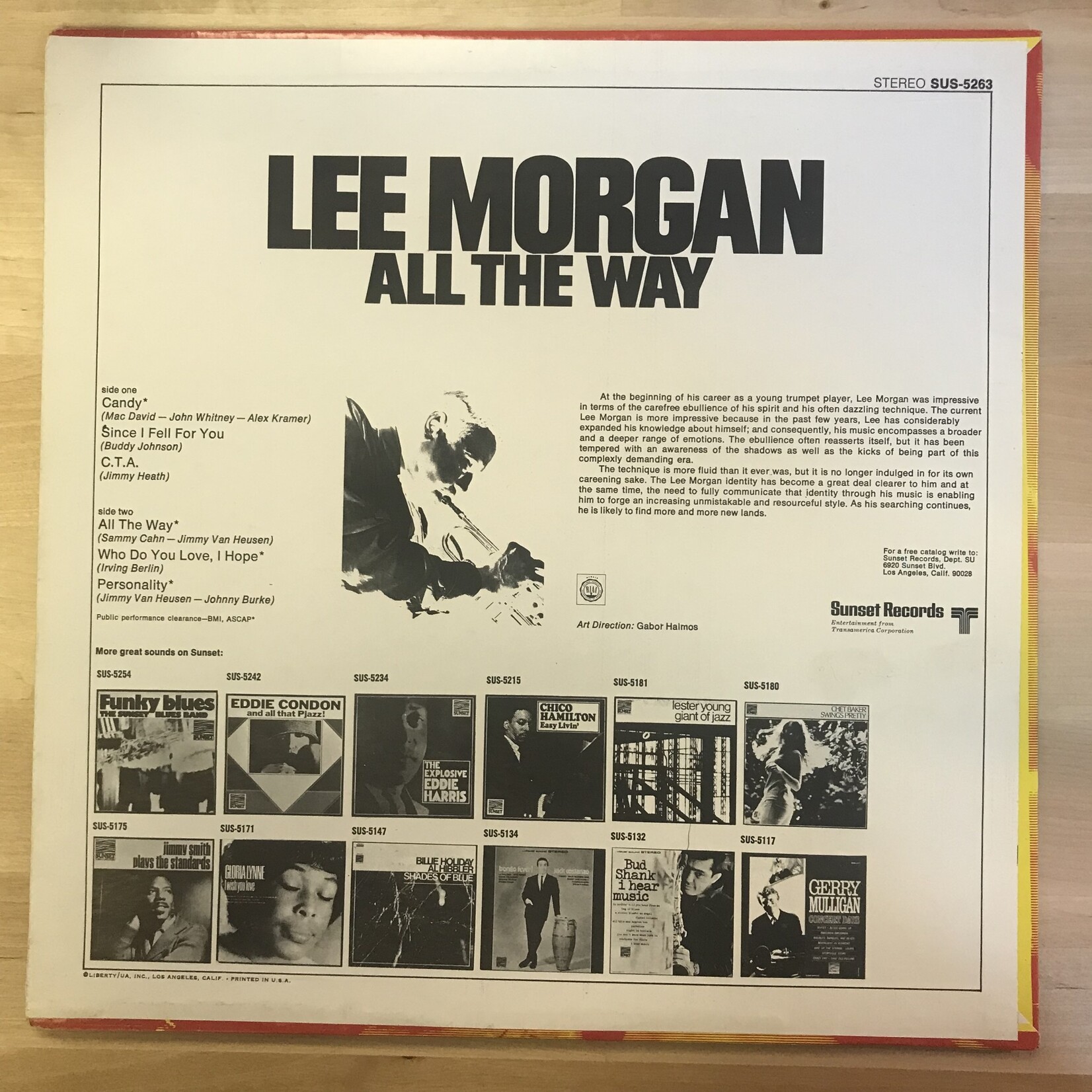 Lee Morgan - All The Way - SUS5263 - Vinyl LP (USED)