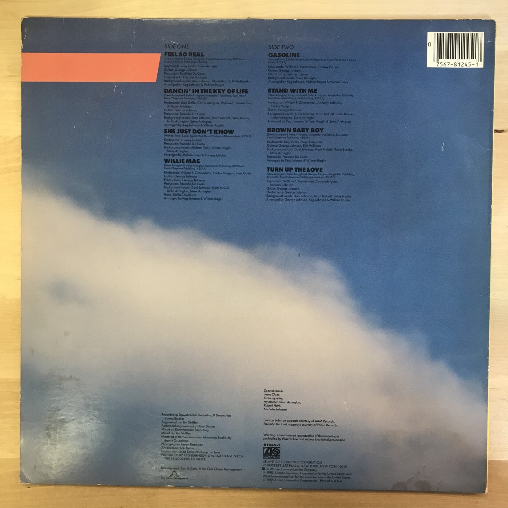 Steve Arrington - Dancin’ In The Key Of Life - 81245 1 - Vinyl LP (USED)
