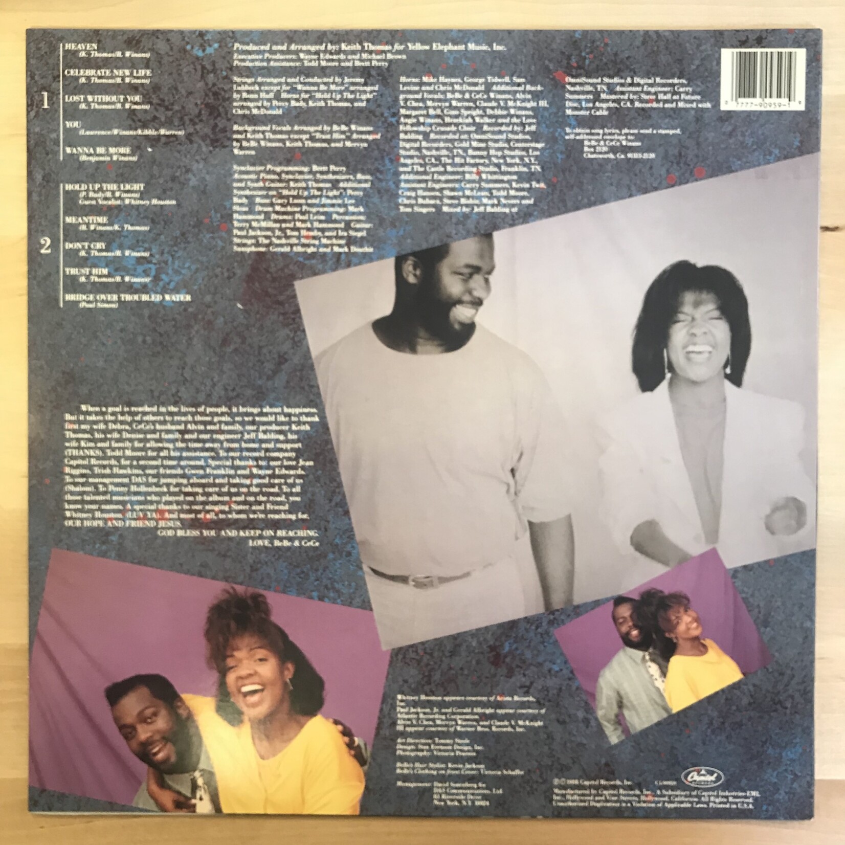 Bebe & Cece Winans - Heaven - C1 90959 - Vinyl LP (USED)