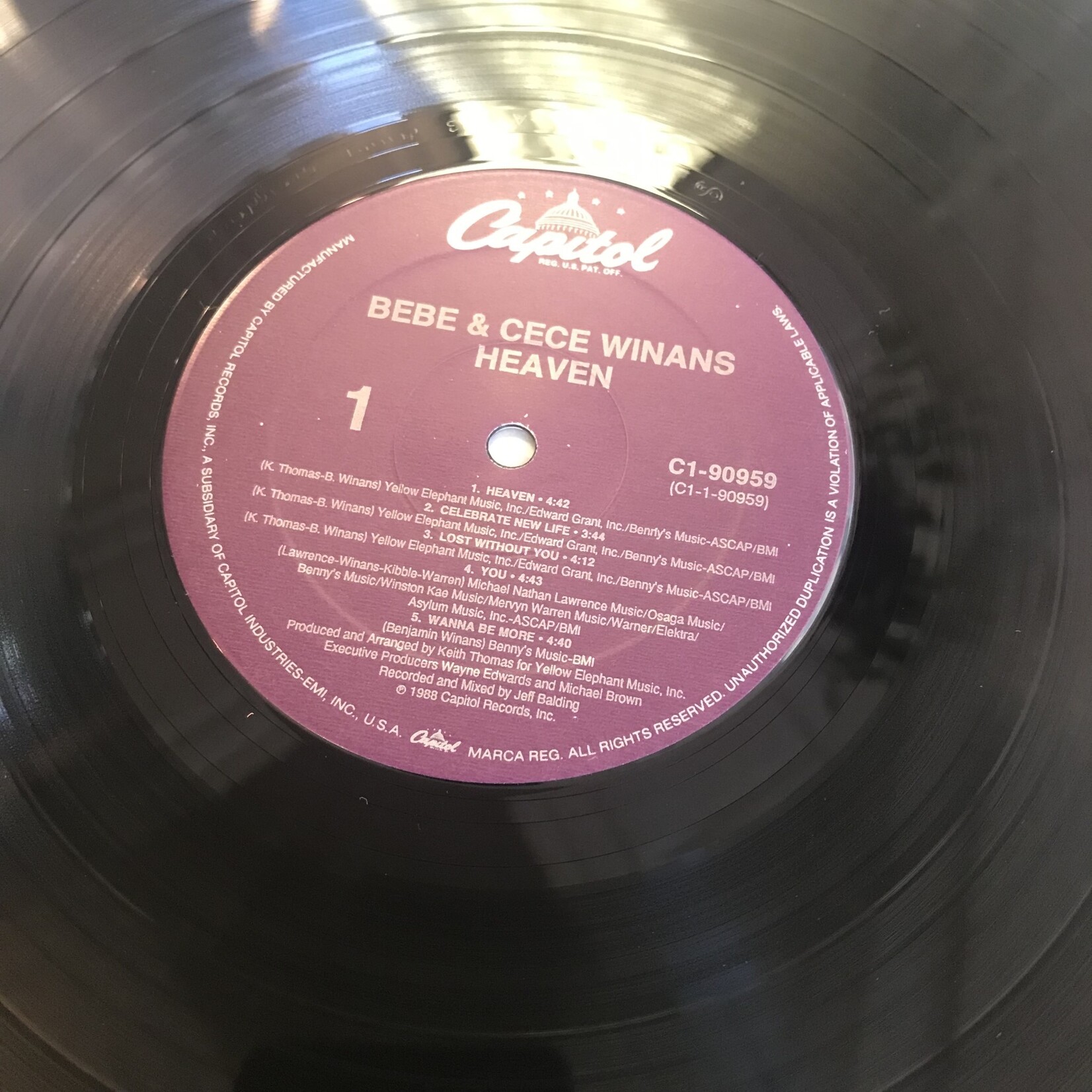 Bebe & Cece Winans - Heaven - C1 90959 - Vinyl LP (USED)